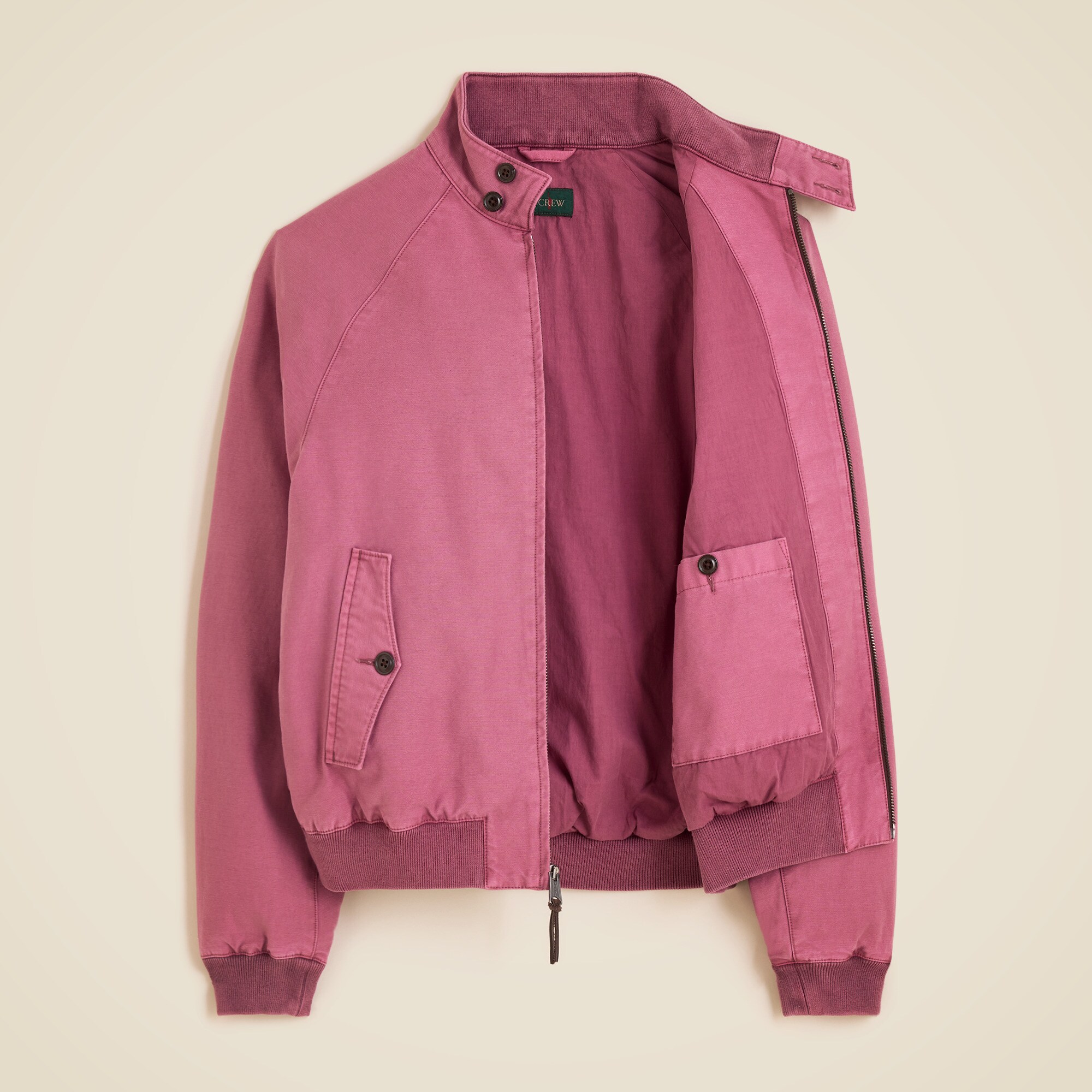 Garment-dyed Harrington jacket