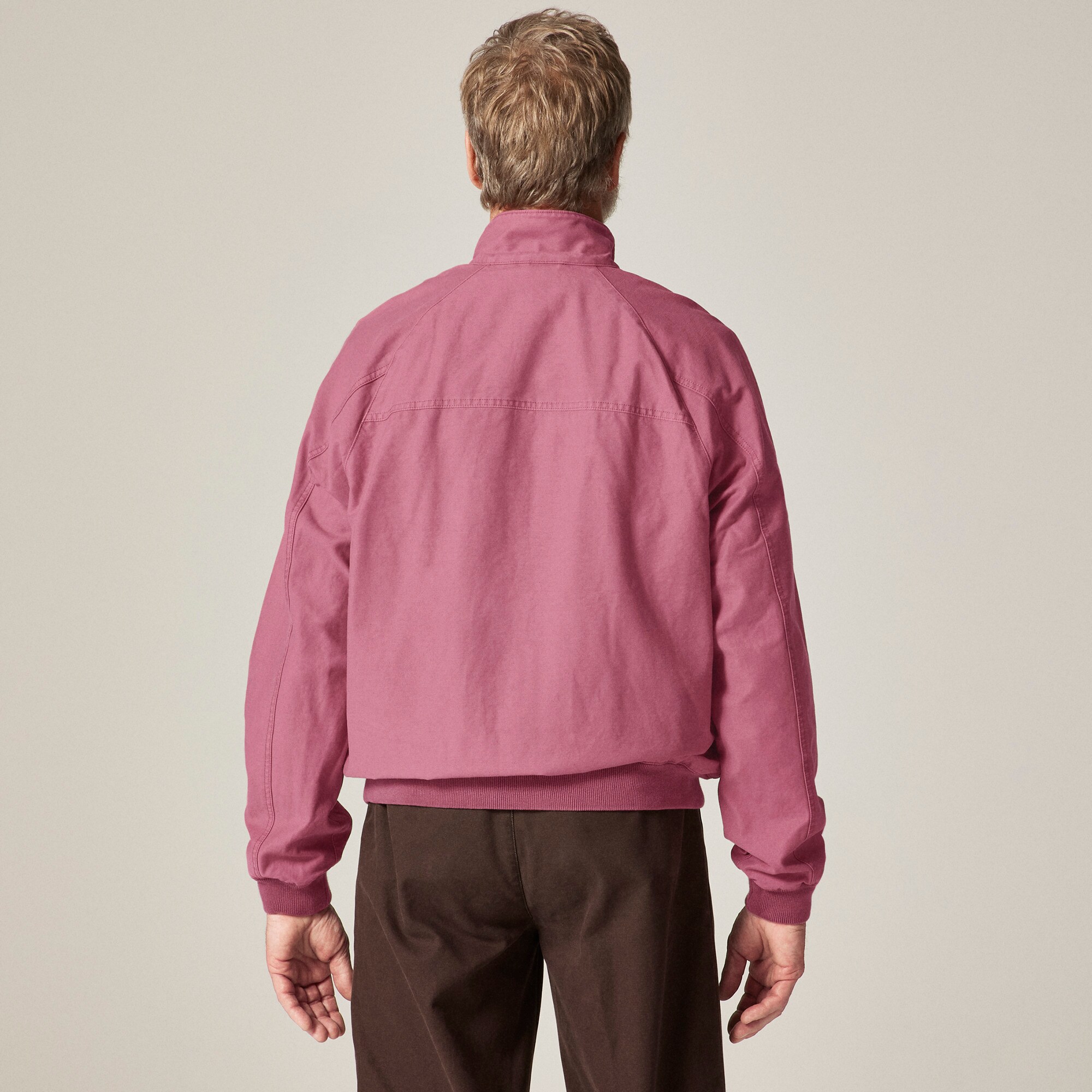 Garment-dyed Harrington jacket
