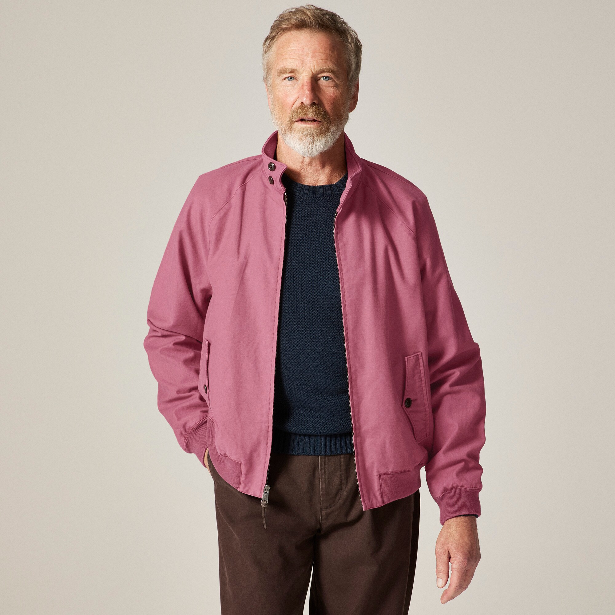  Garment-dyed Harrington jacket