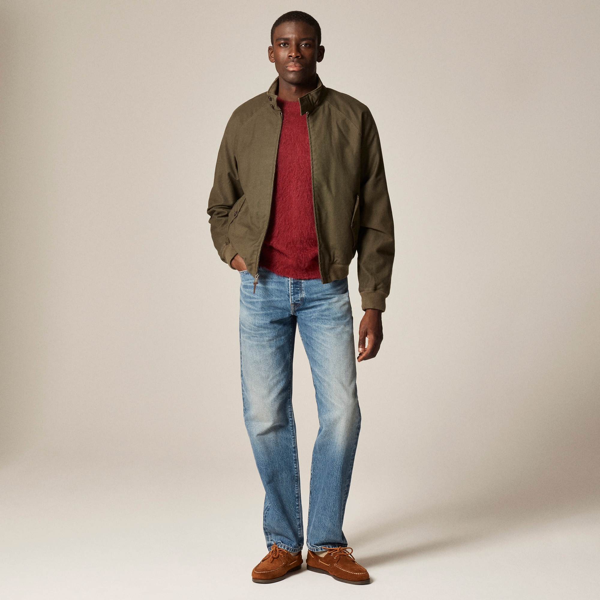 Garment-dyed Harrington Jacket For Men | J.Crew