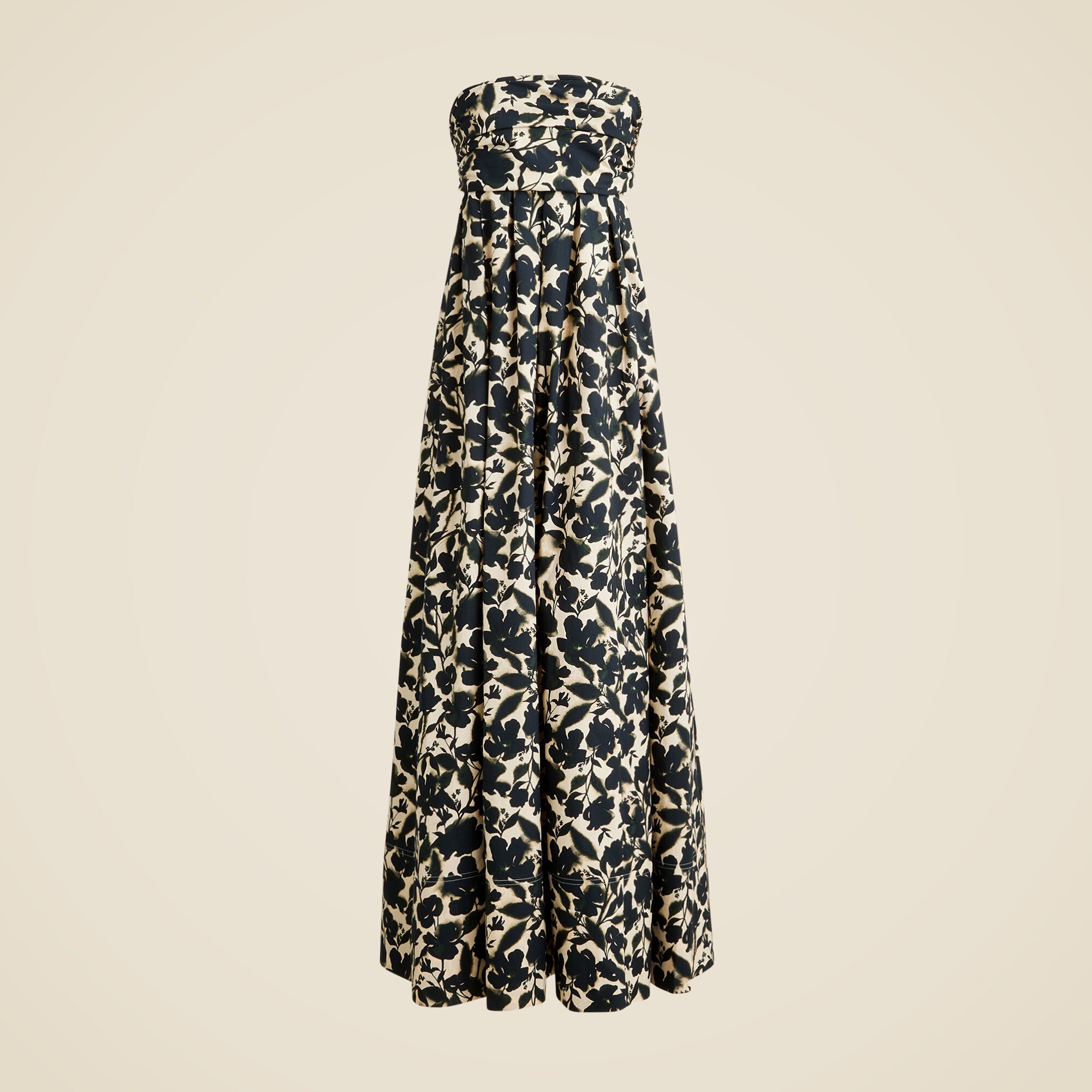 Collection strapless bow-back maxi dress in floral print