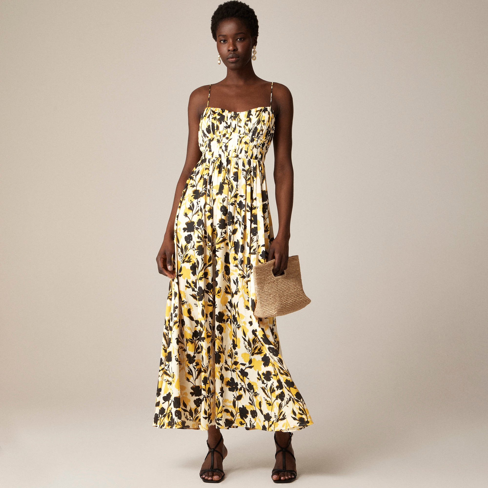 womens Collection ruched maxi dress in luster georgette