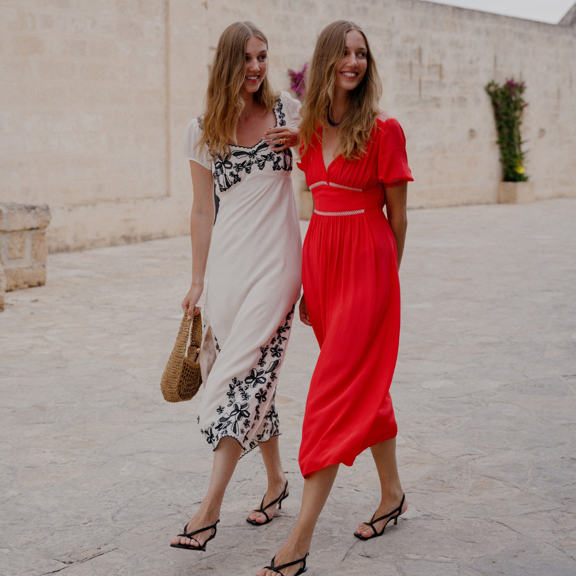 LE'RURE Cotton race souffle sleeve dress | DRESS,DRESS