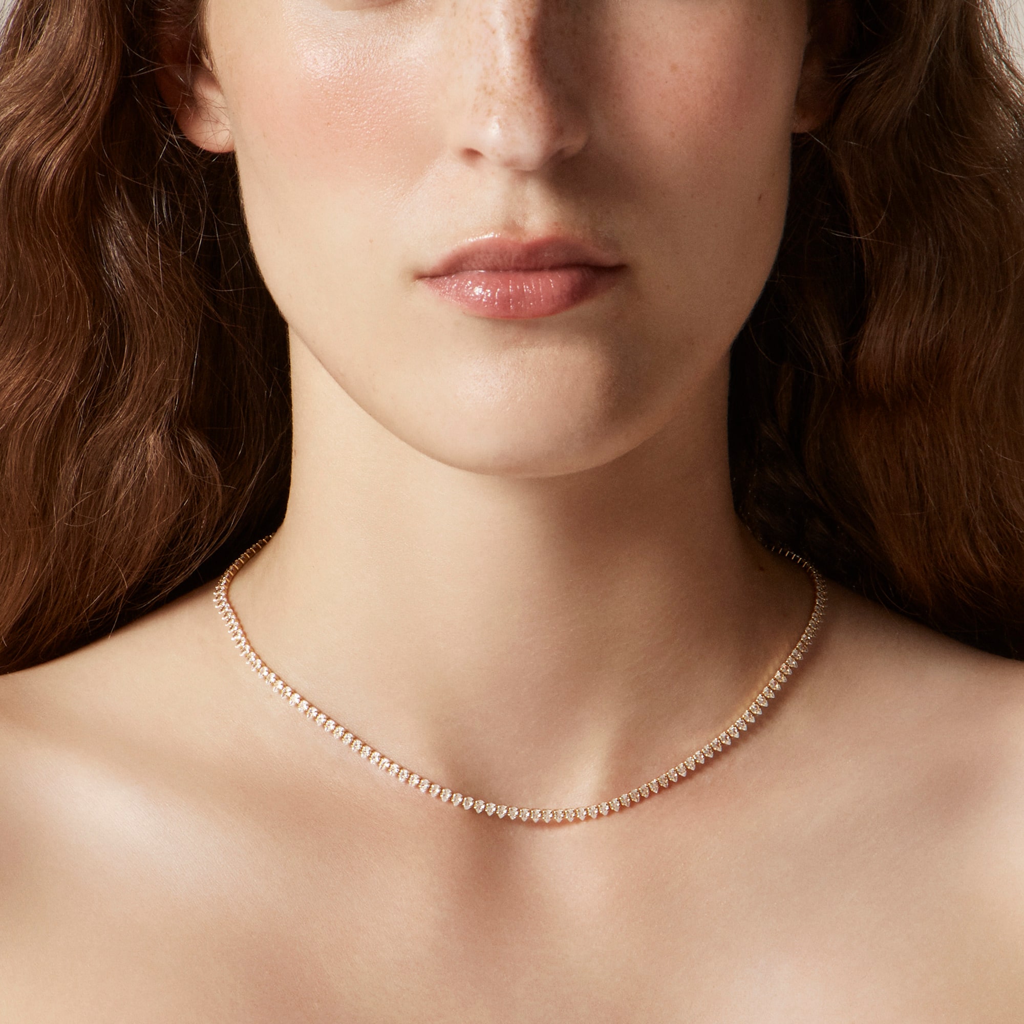 Teardrop Cubic Zirconia Bezel-set Tennis Necklace For Women | J.Crew