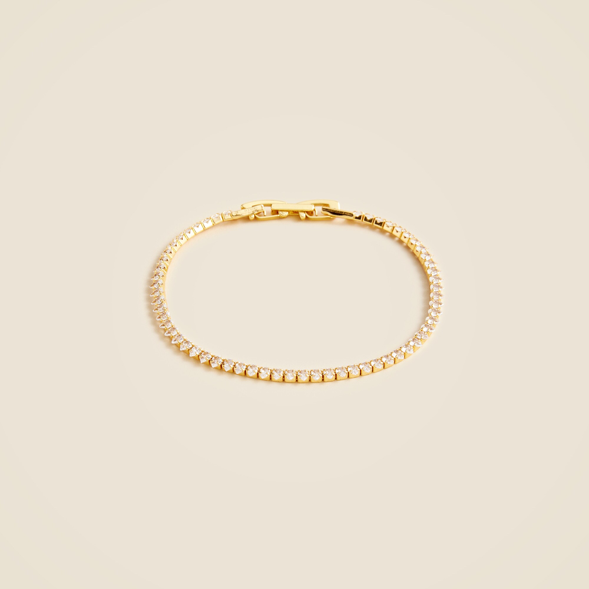 Teardrop cubic zirconia bezel-set tennis bracelet