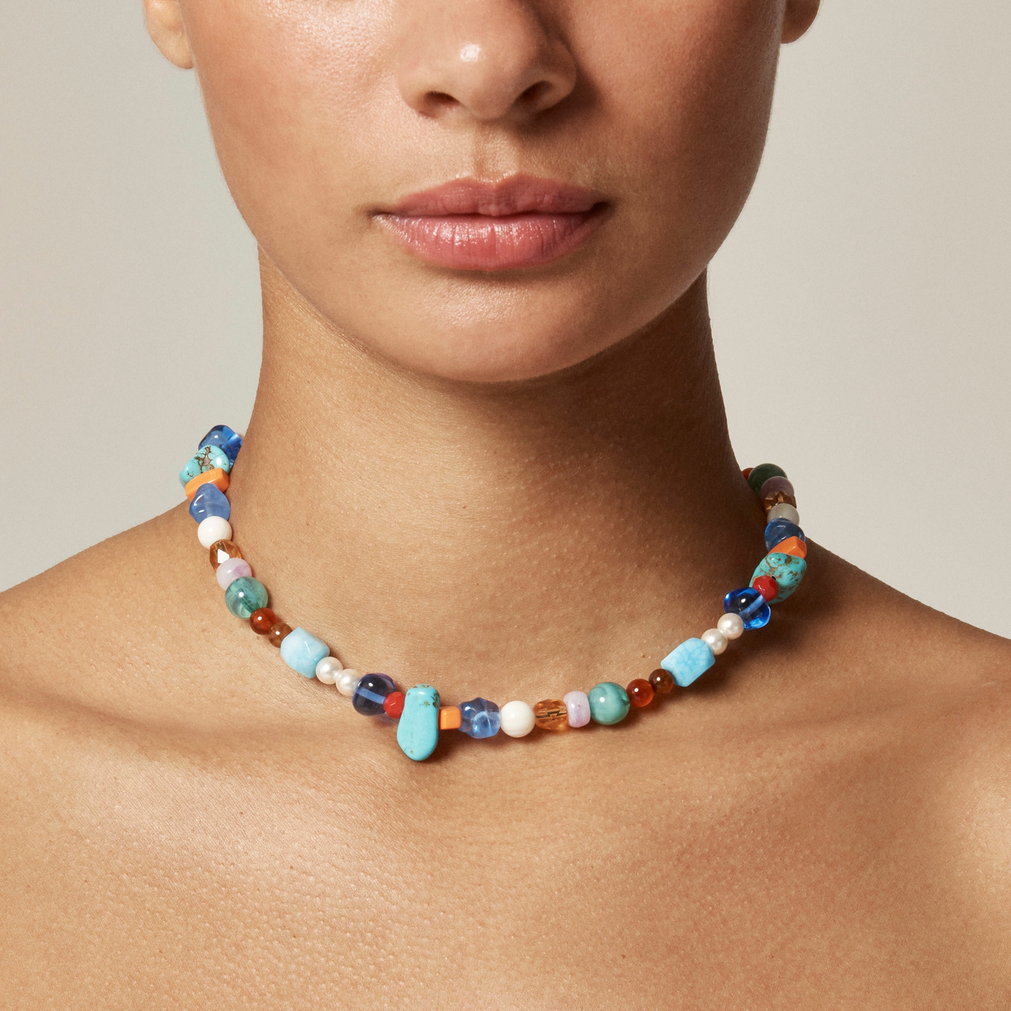 womens Mixed-bead necklace