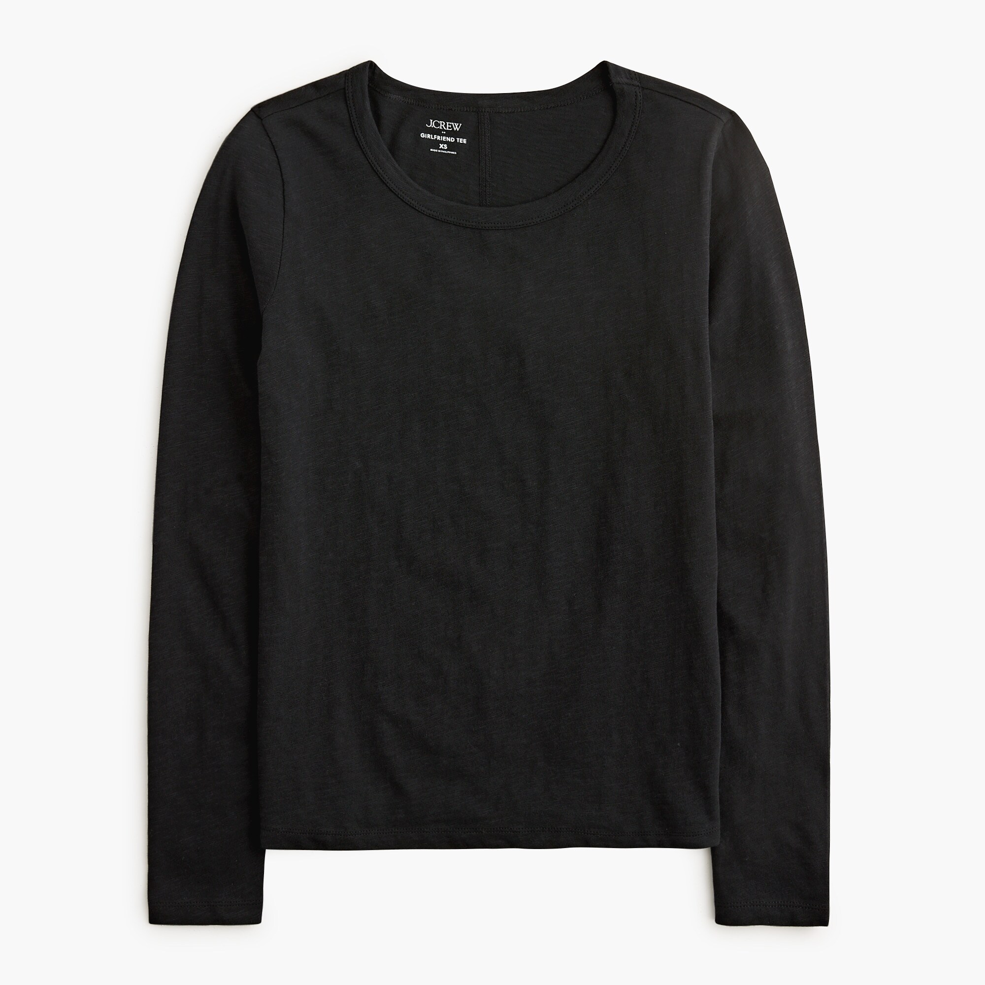 Short-sleeve vintage cotton V-neck tee