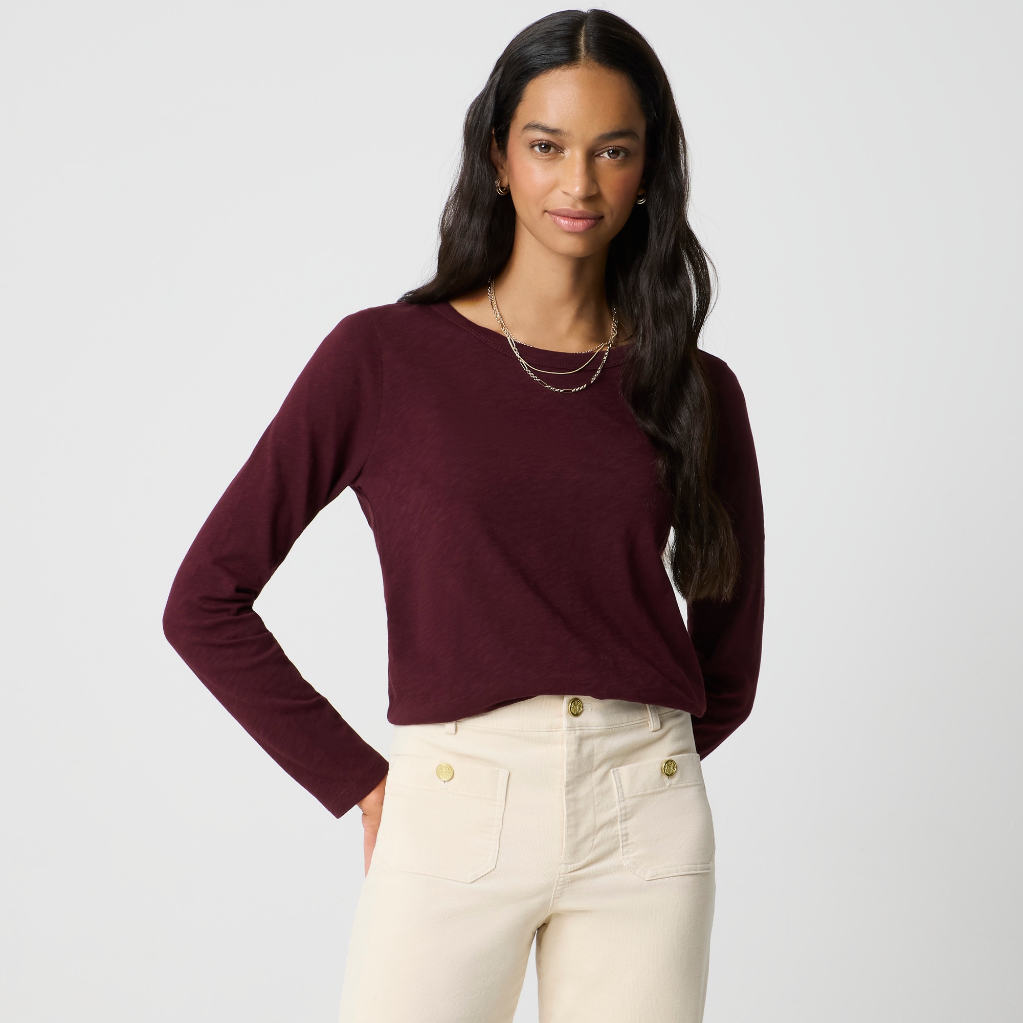  Long-sleeve girlfriend tee