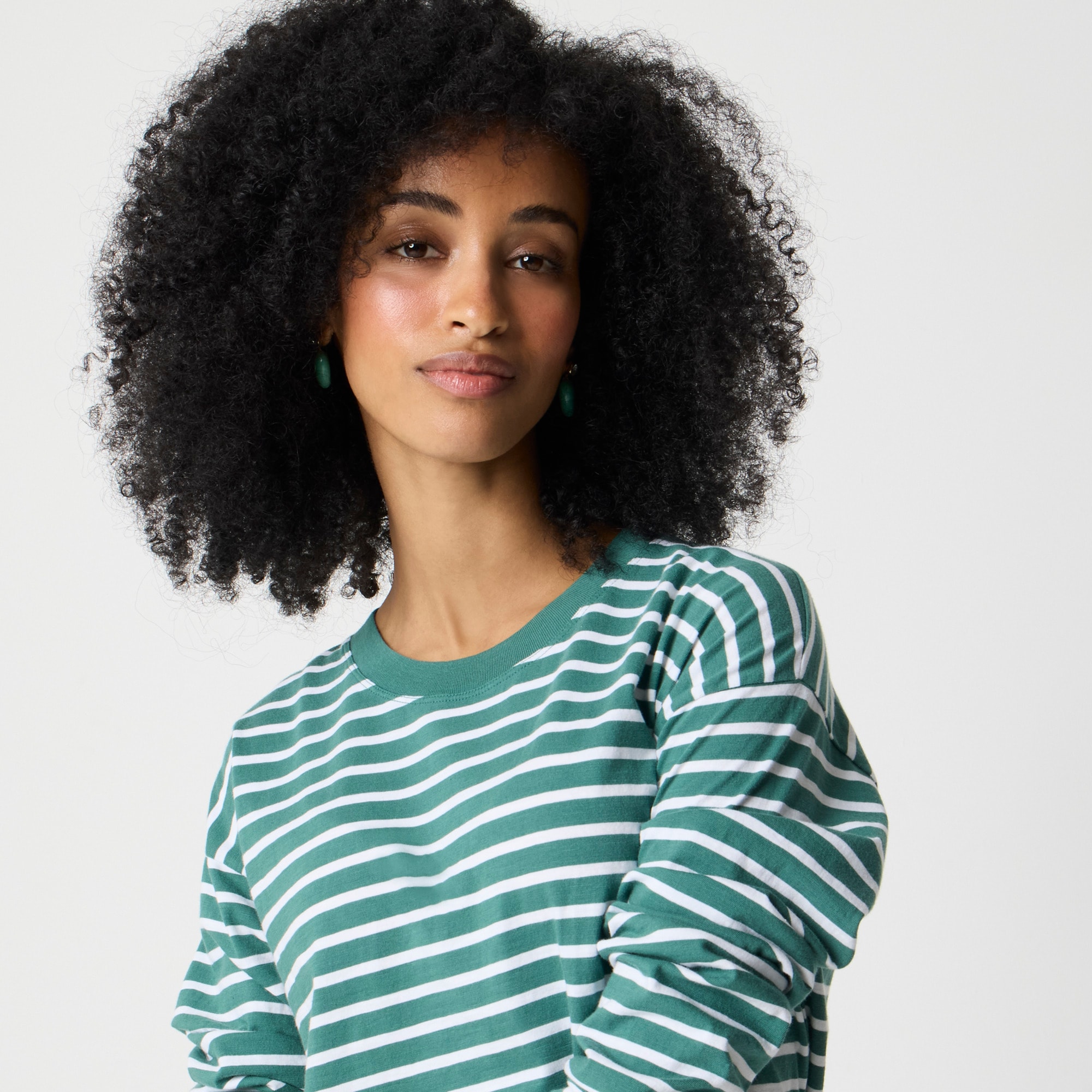 Long-sleeve striped tee