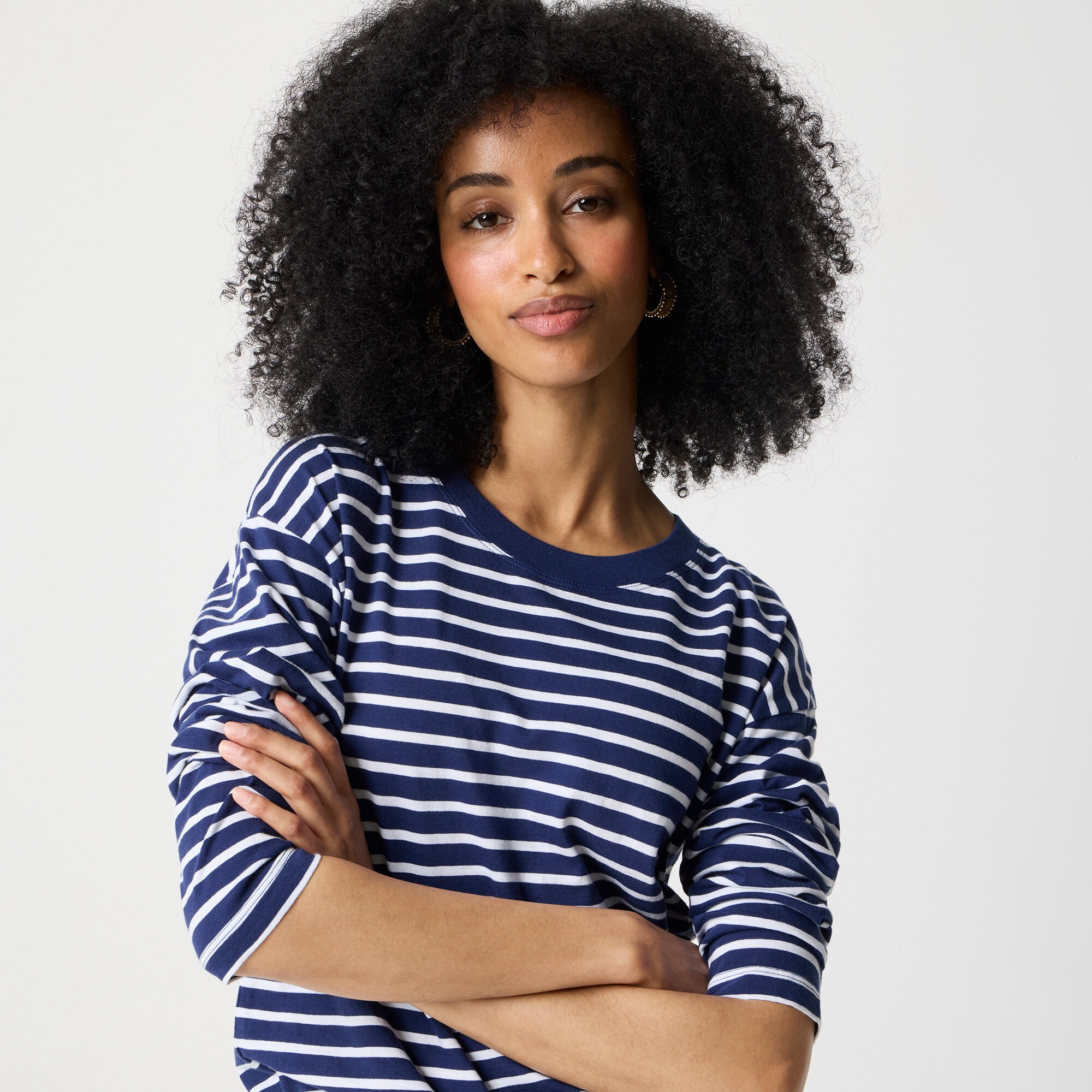 Long-sleeve striped tee