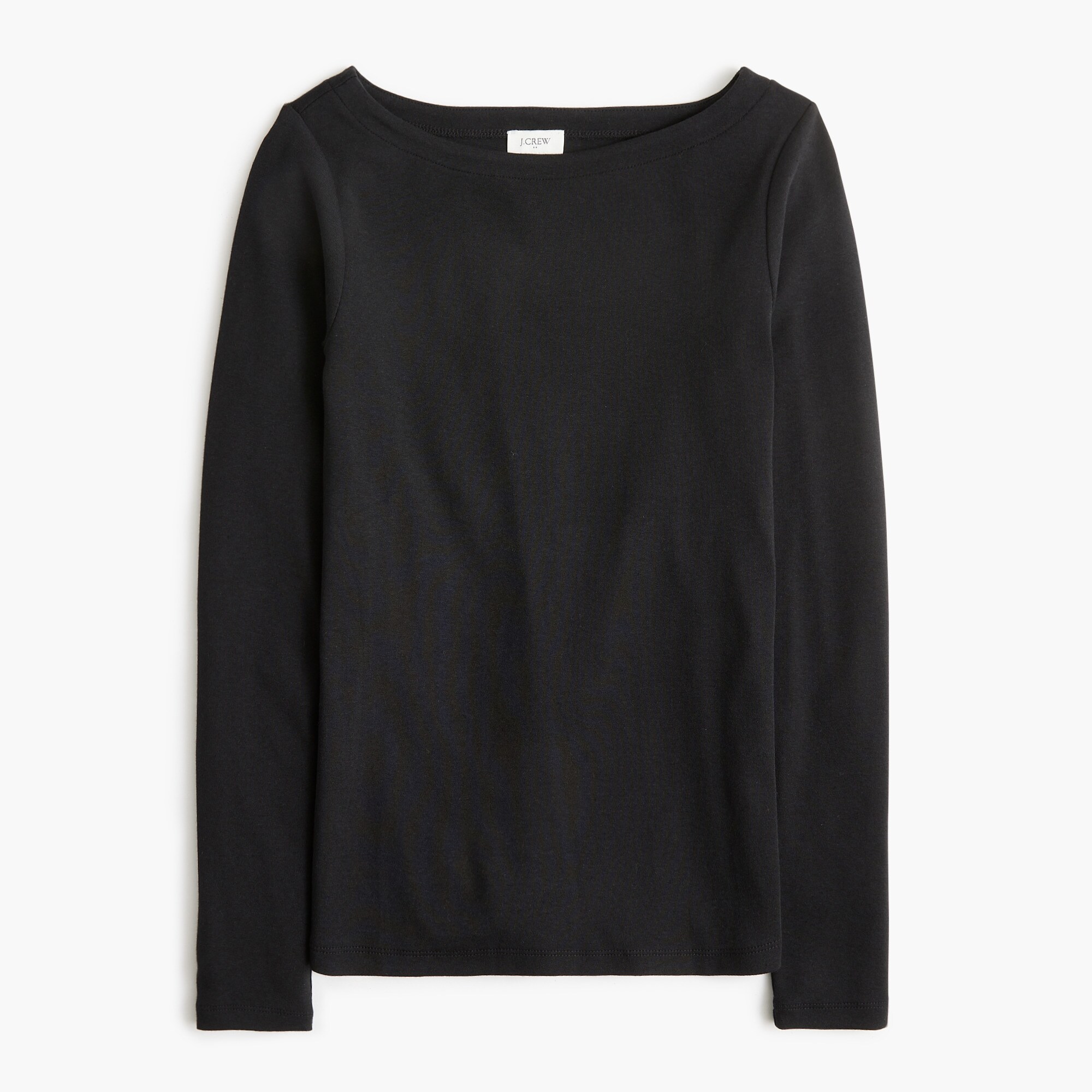 Long-sleeve boatneck everyday tee