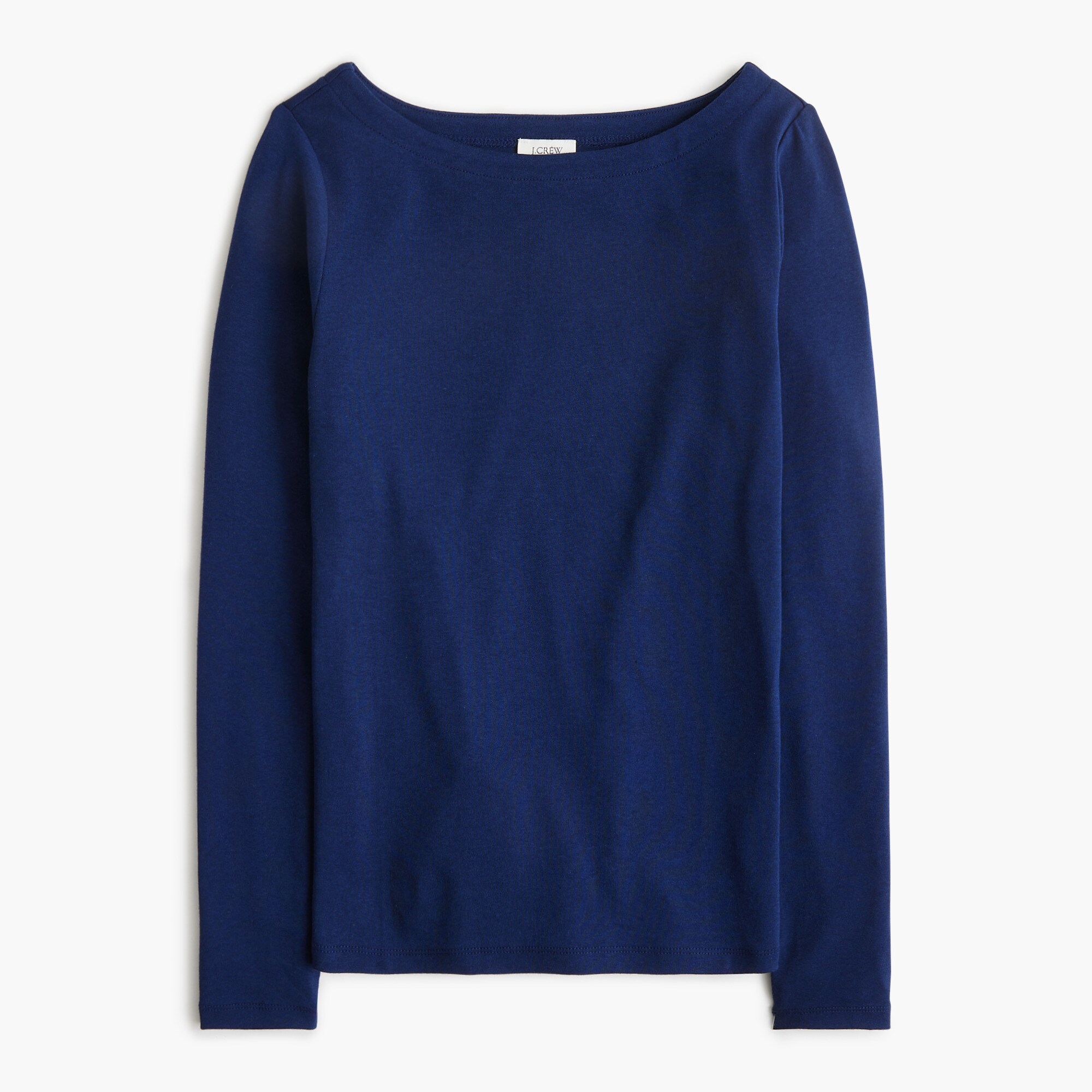 Long-sleeve boatneck everyday tee