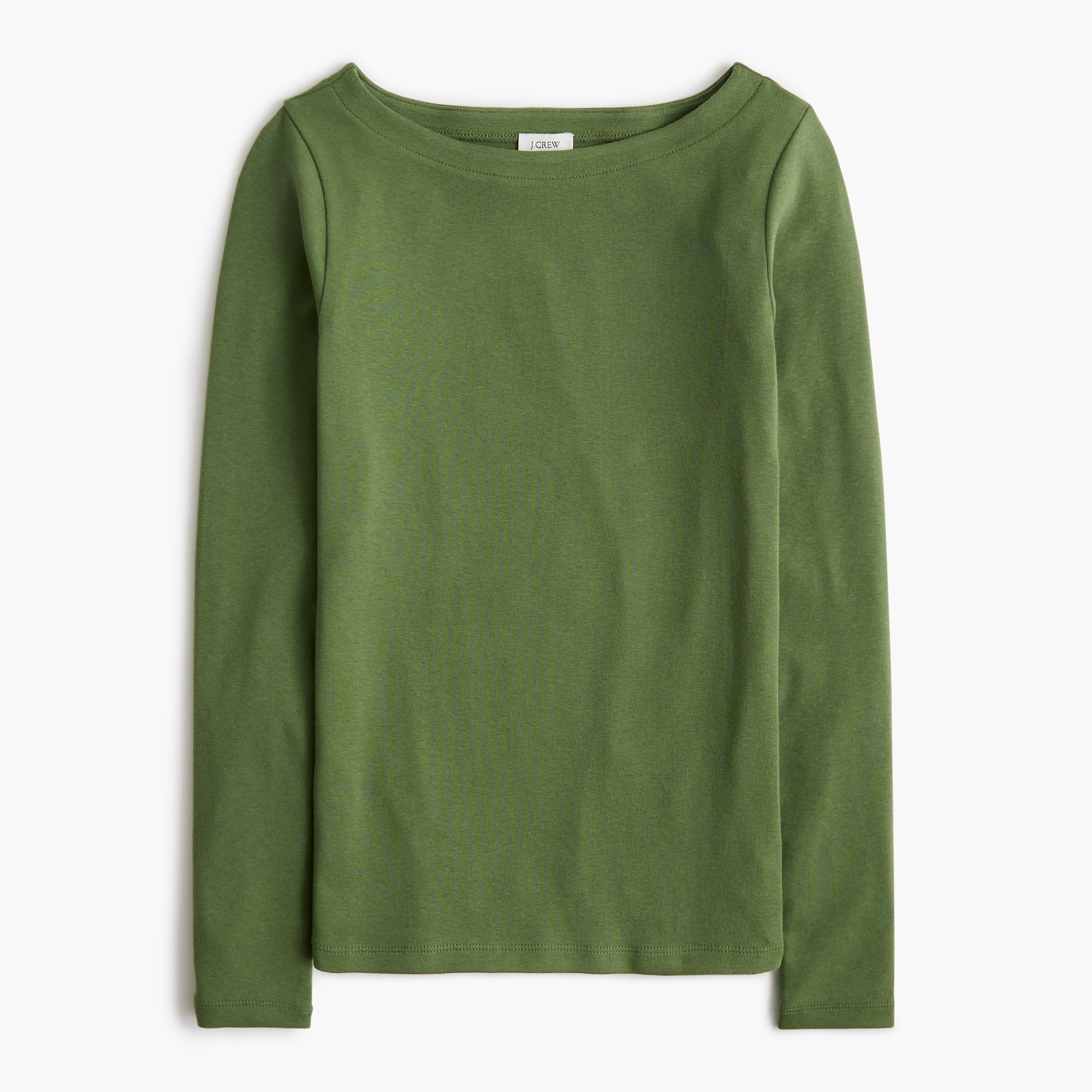Long-sleeve boatneck everyday tee