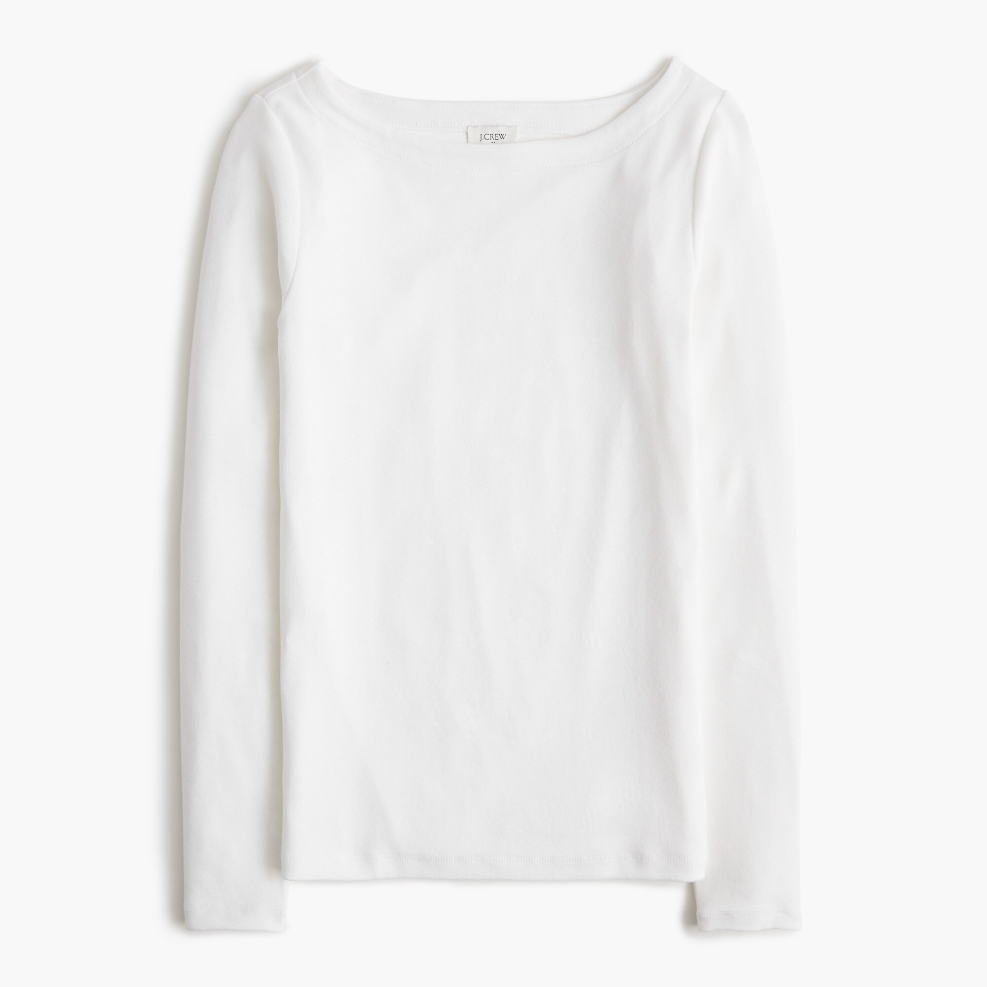 Long-sleeve boatneck everyday tee