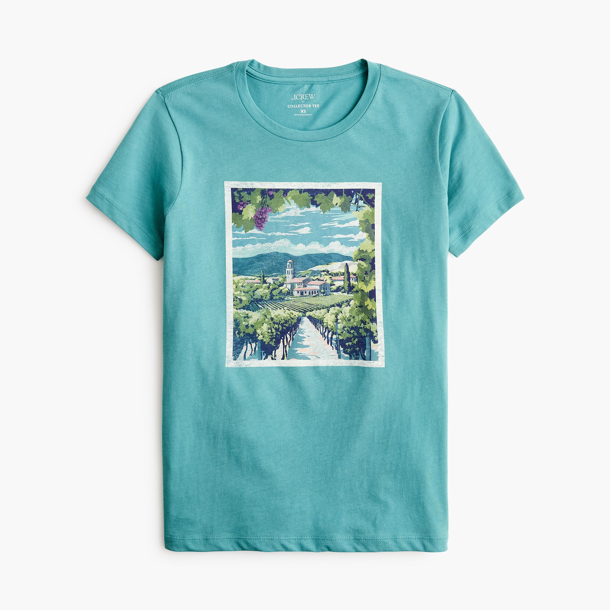 vineyard scene graphic tee for women