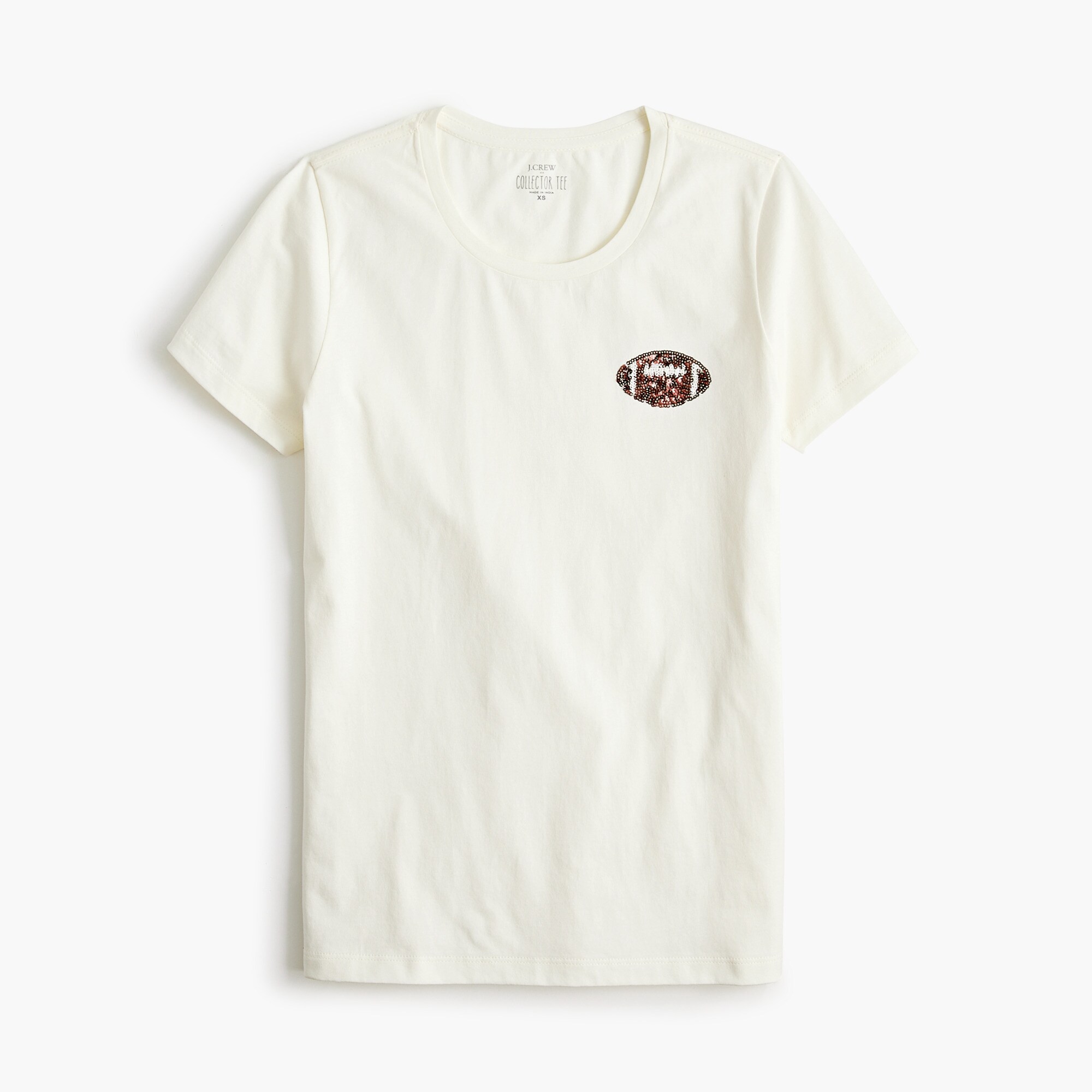 sequin football tee for women