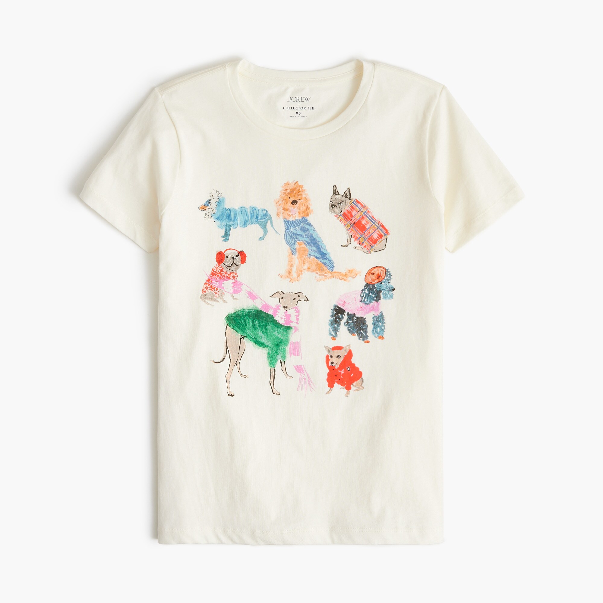 dogs in outerwear graphic tee for women