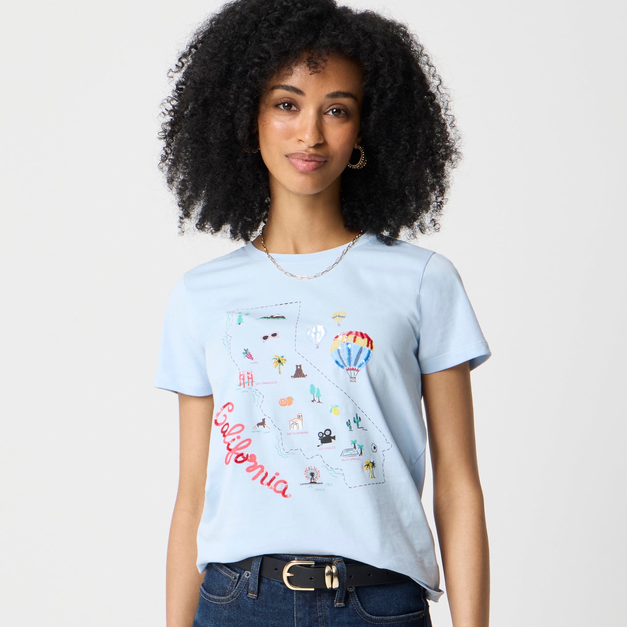 womens California graphic tee