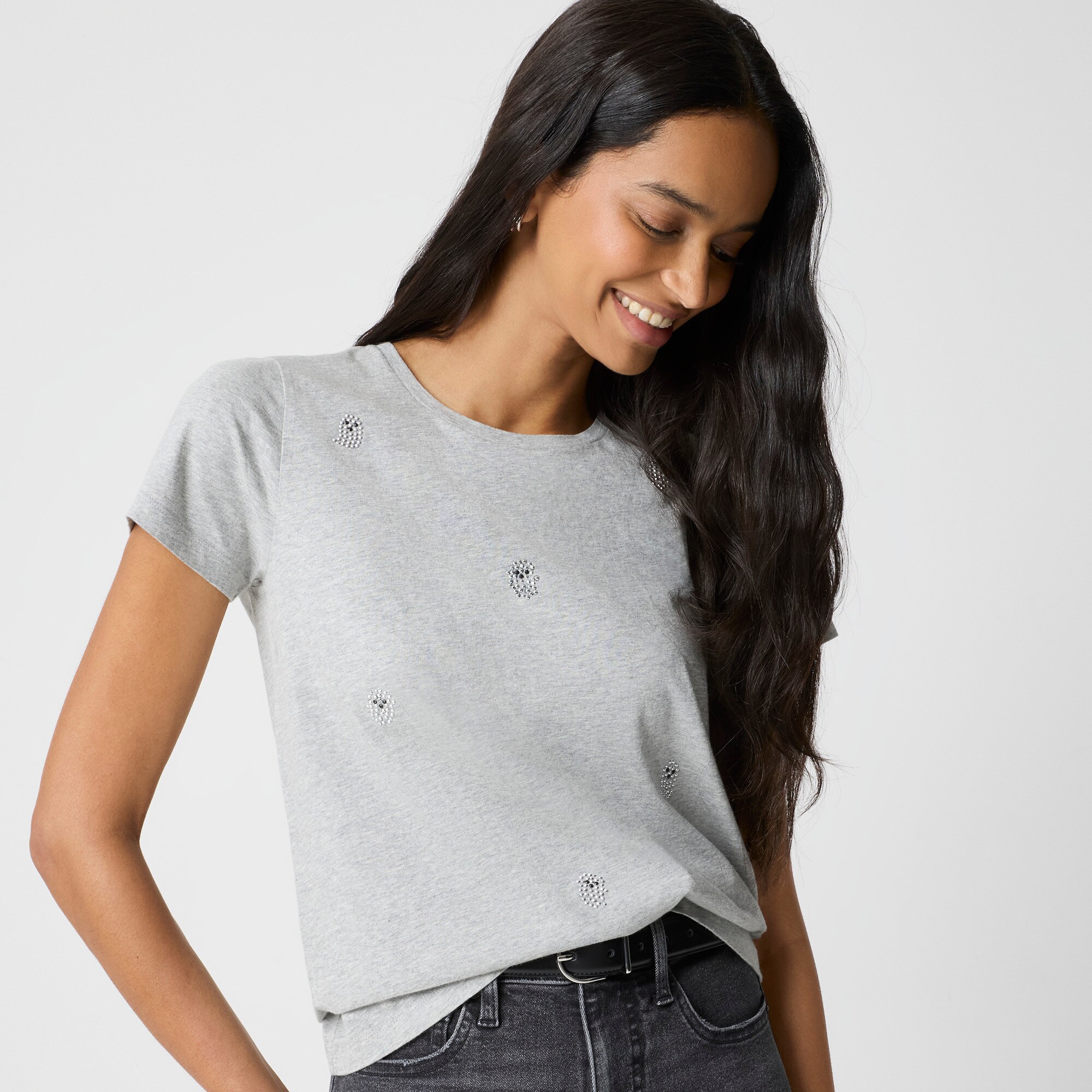 Ghosts embellished graphic tee