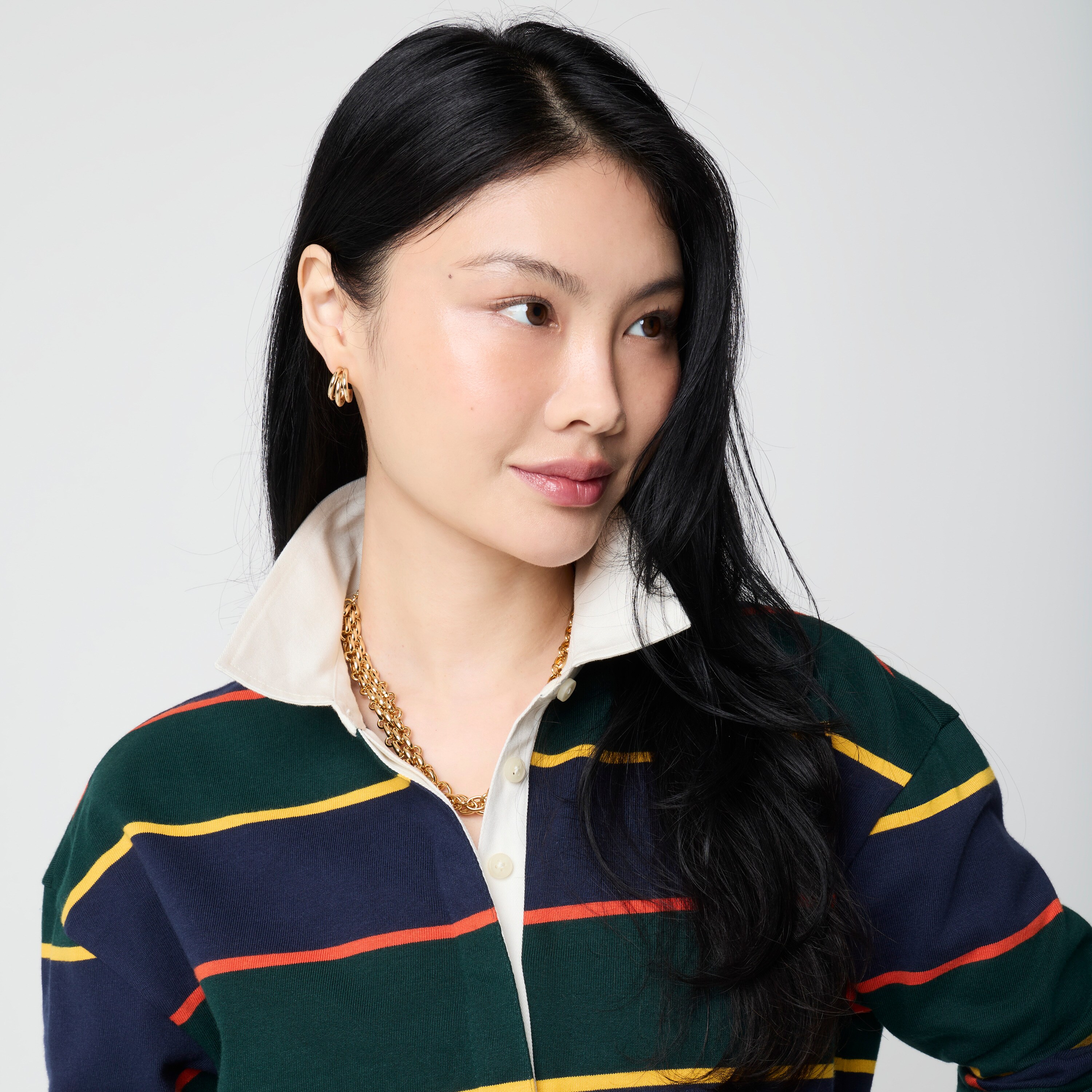 Striped rugby shirt