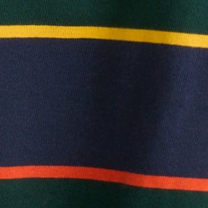 Striped rugby shirt NAVY DARK FOREST