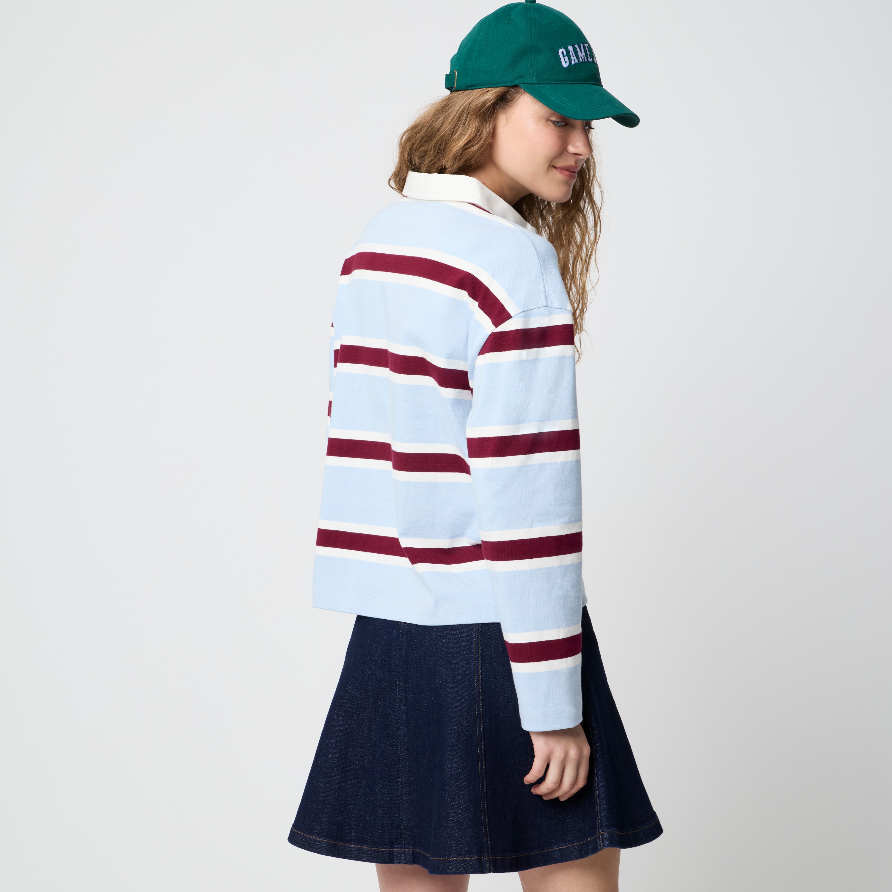 100% cotton striped rugby shirt