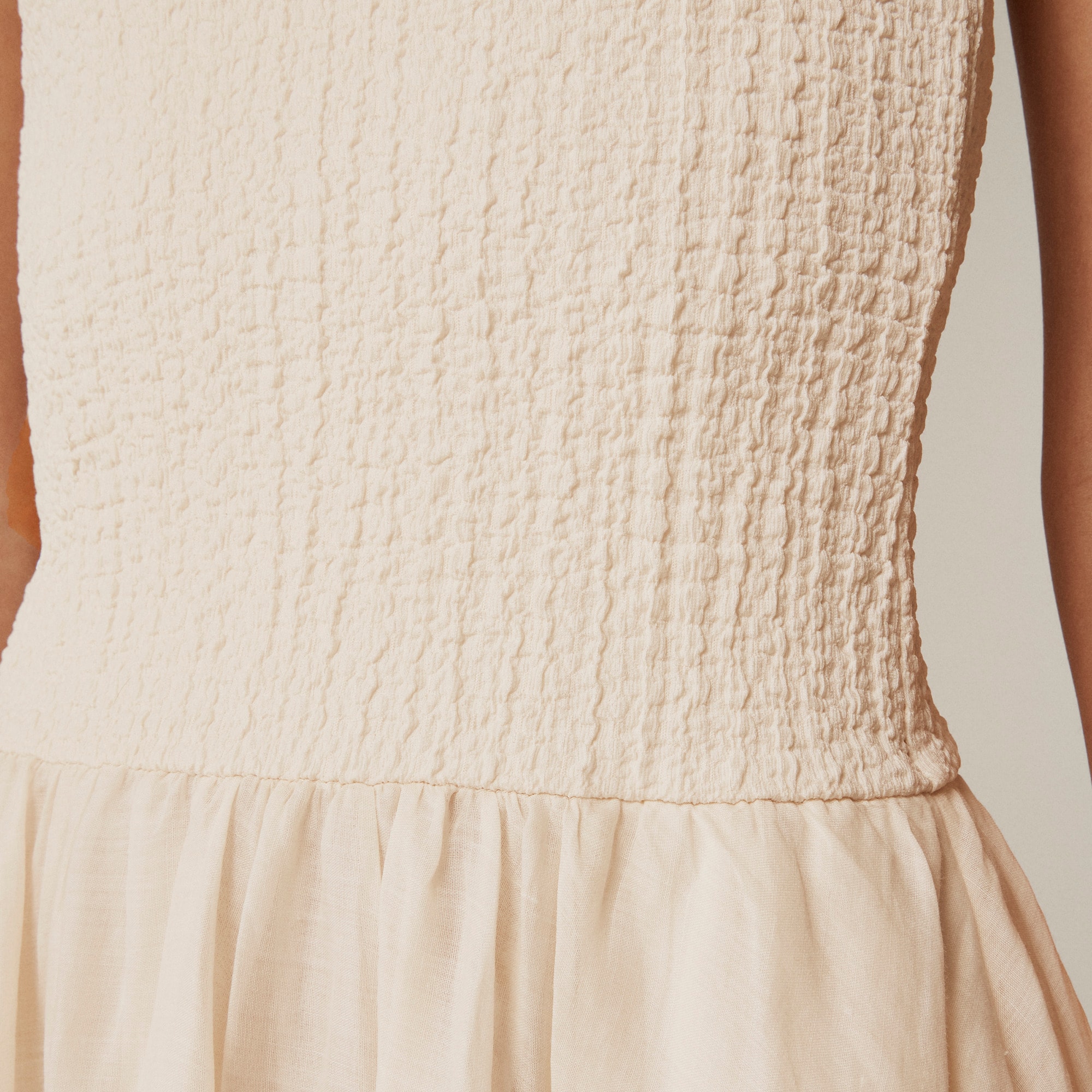 white long sleeve sheer dress Sheer Mesh Maxi Cover-Up | Off-Shoulder Ruched Waist