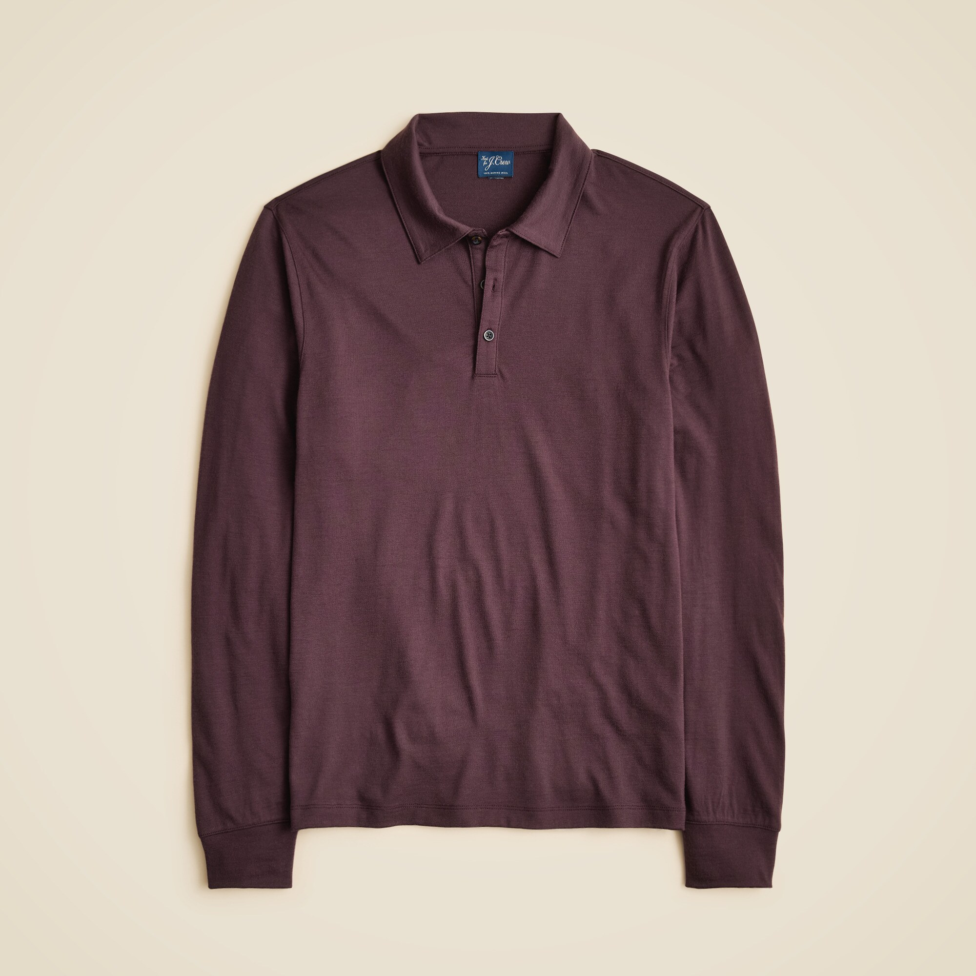 Long-sleeve Polo Shirt In Double-knit Jacquard For Men | J.Crew