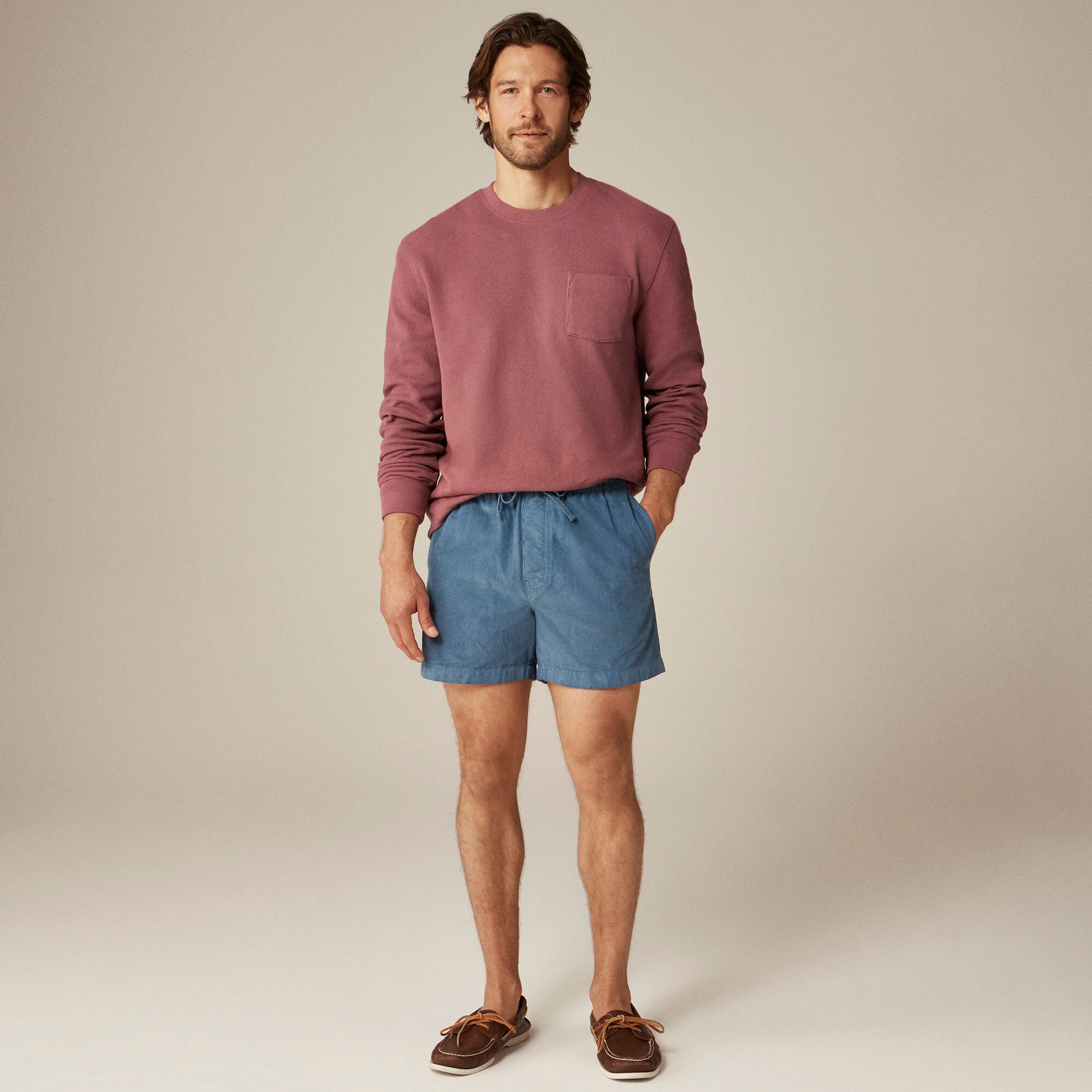 Long-sleeve macropiqu&eacute; cotton T-shirt - thumbnail 2