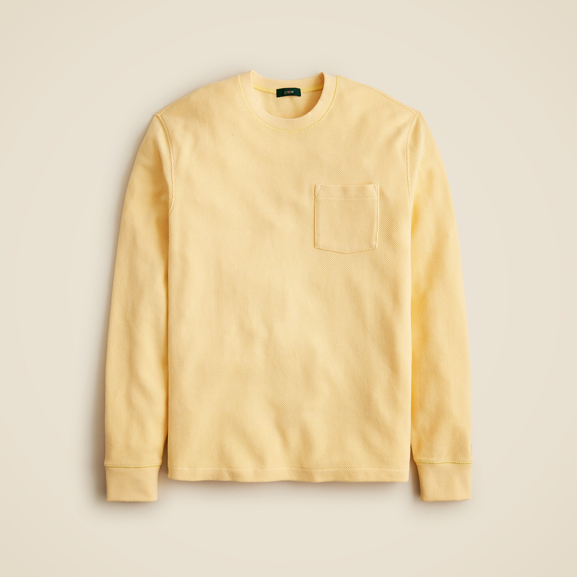 トップス crepuscule / WG Crew Neck P/O Long-sleeve Macropiqué Cotton T-shirt For Men | J.Crew