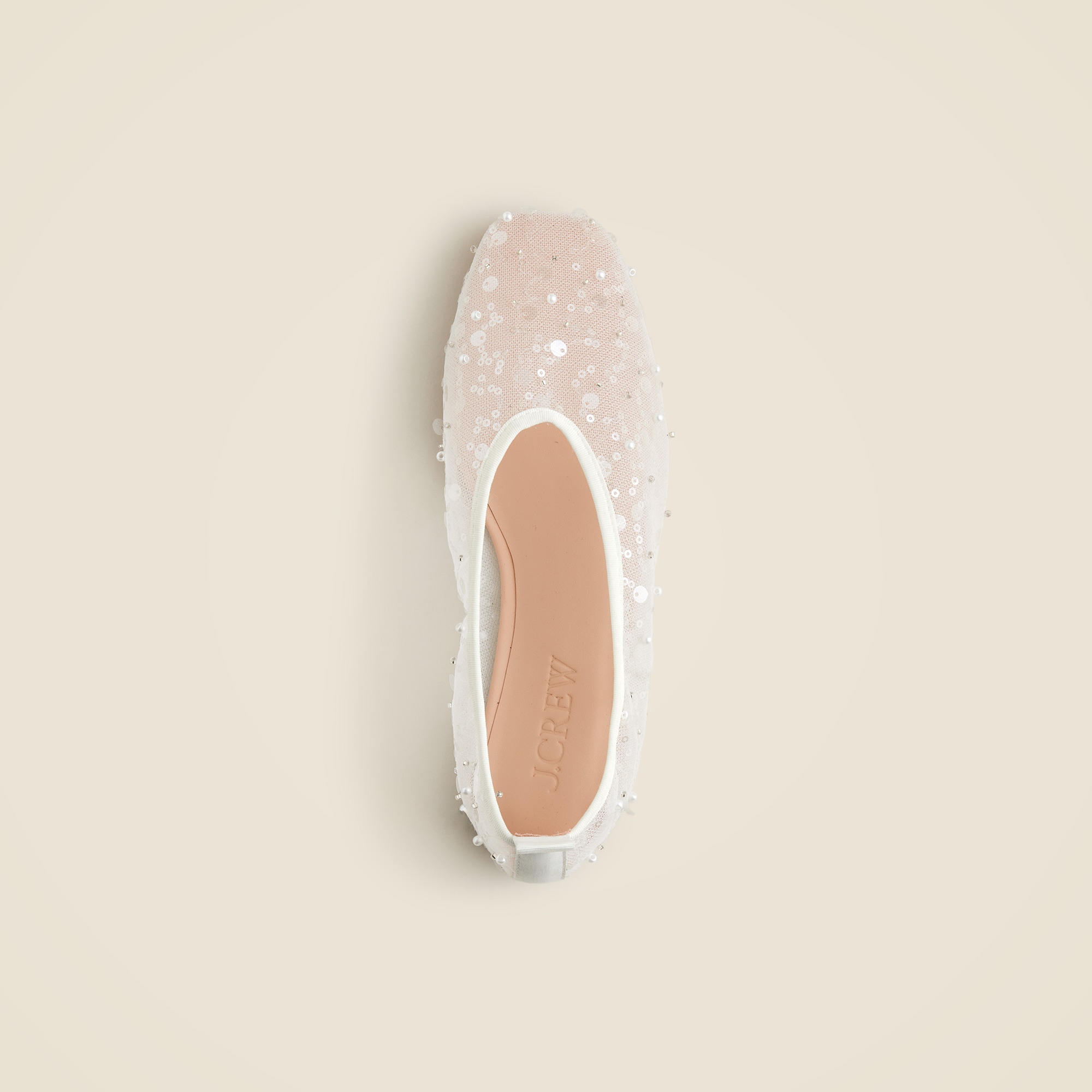 Quinn embellished ballet flats in mesh