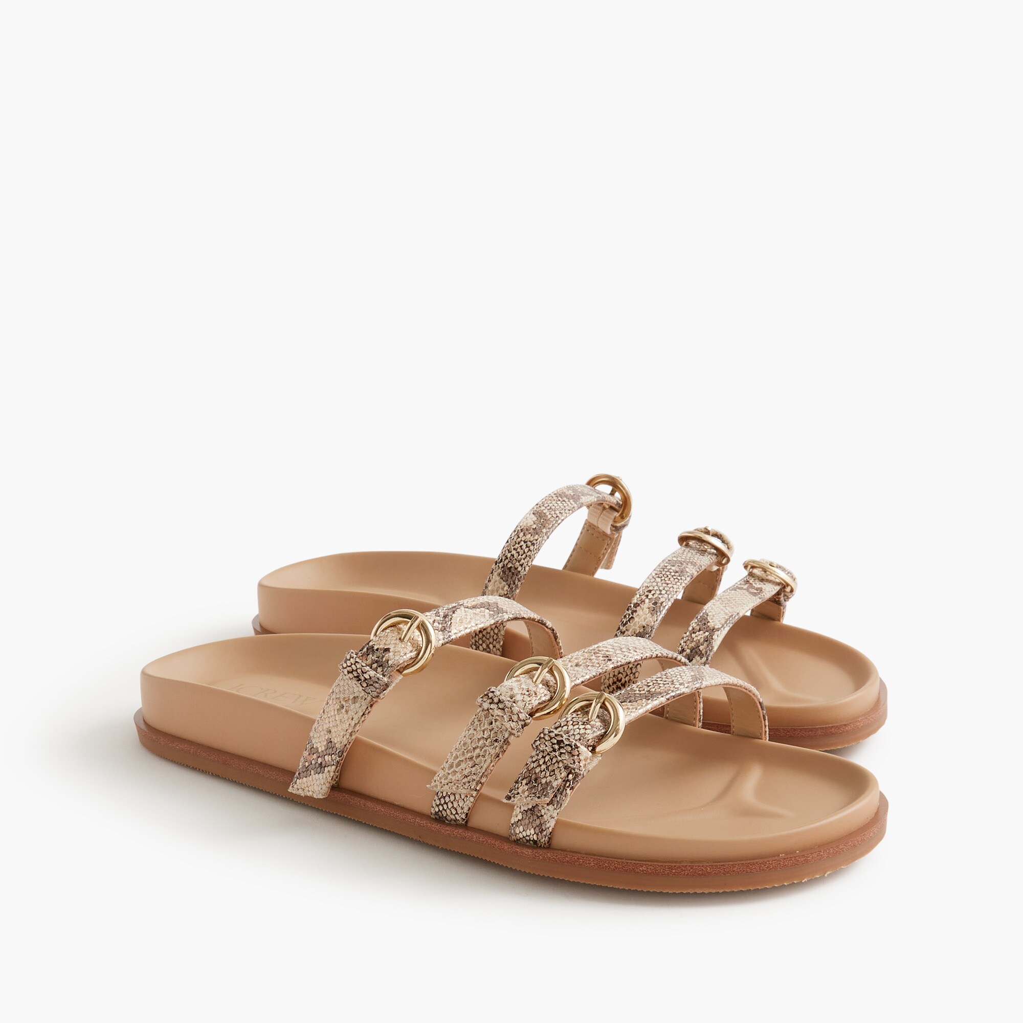 three-strap slide sandals for women