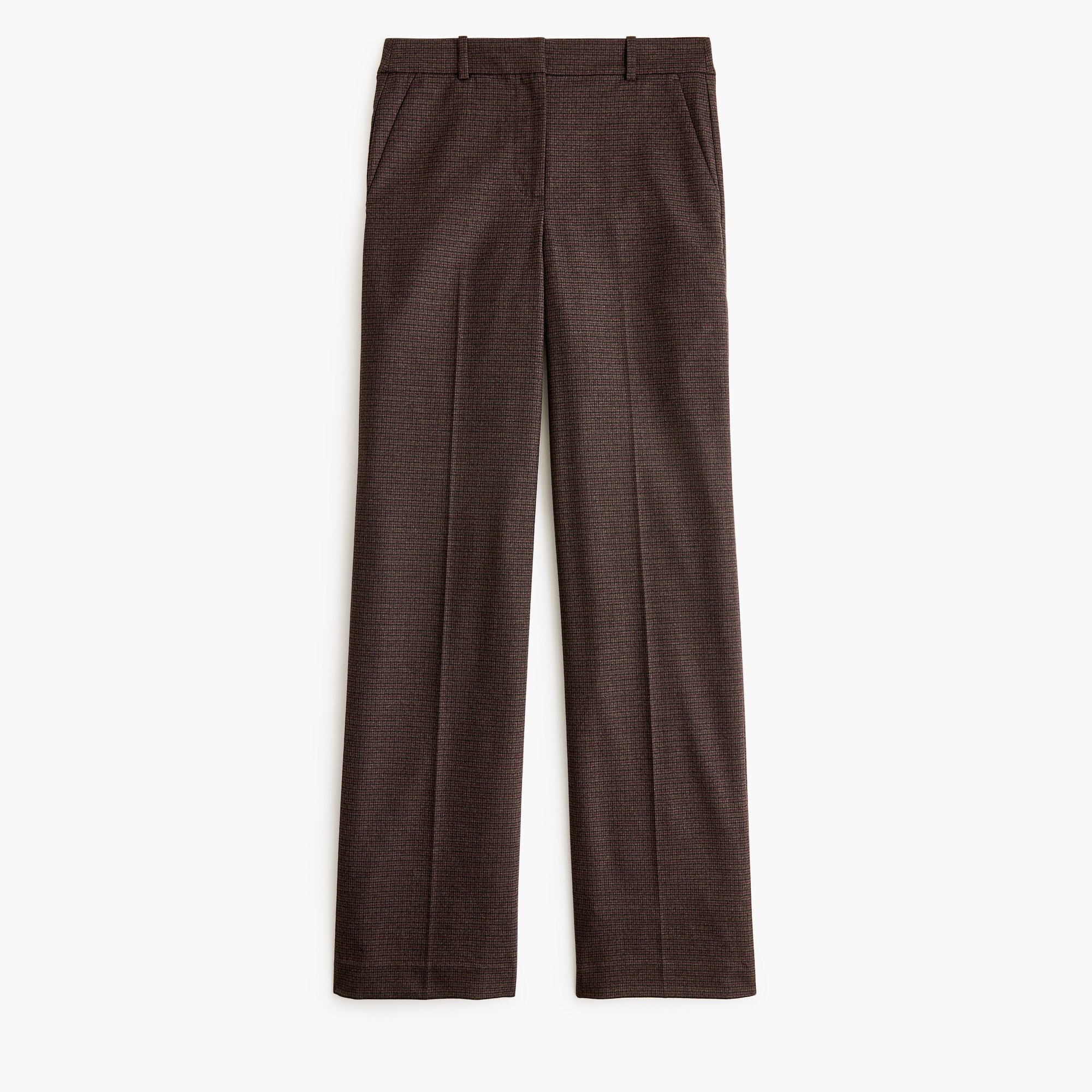 womens Remy plaid full-length high-rise wide-leg pant
