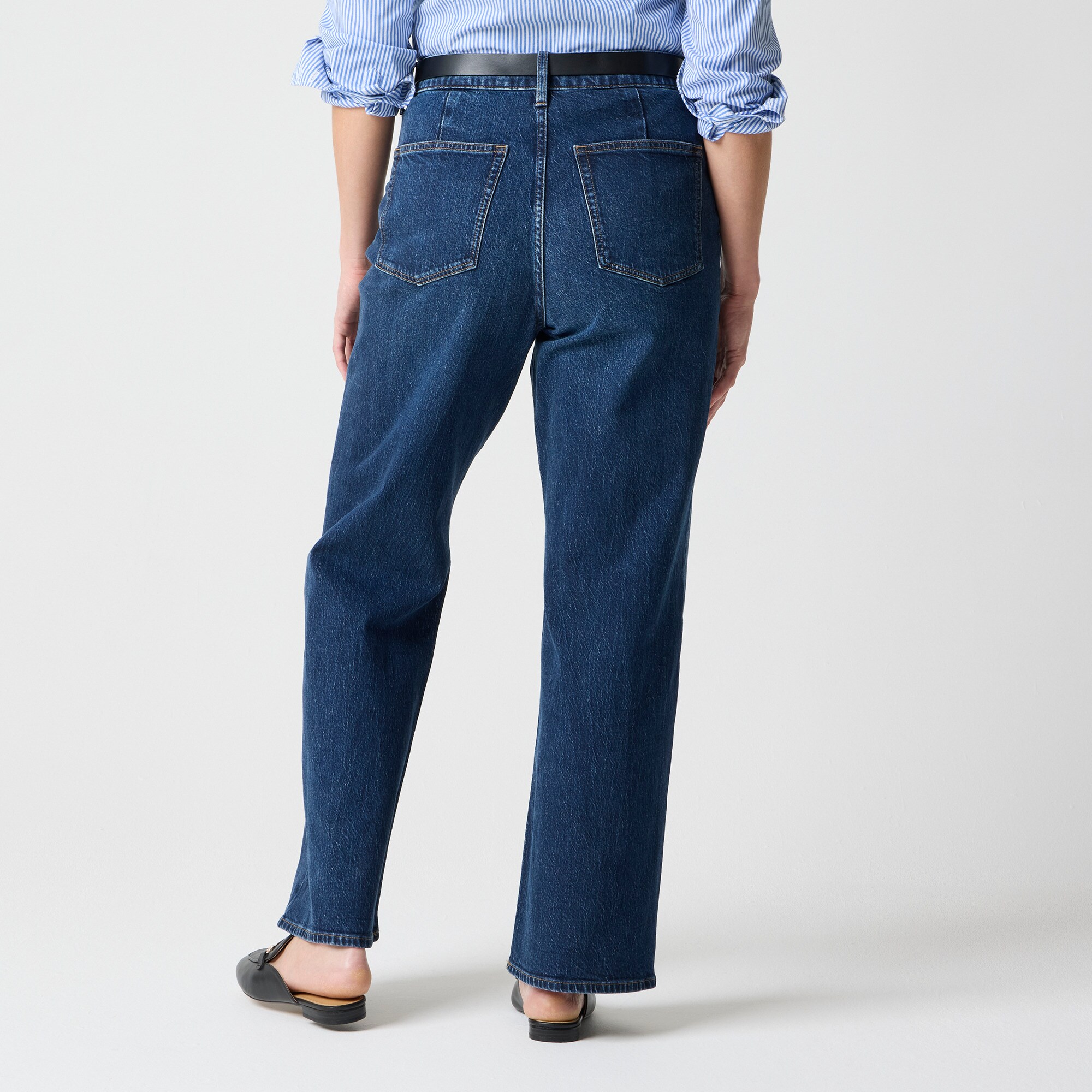 Petite curvy slim wide-leg jean in all-day stretch