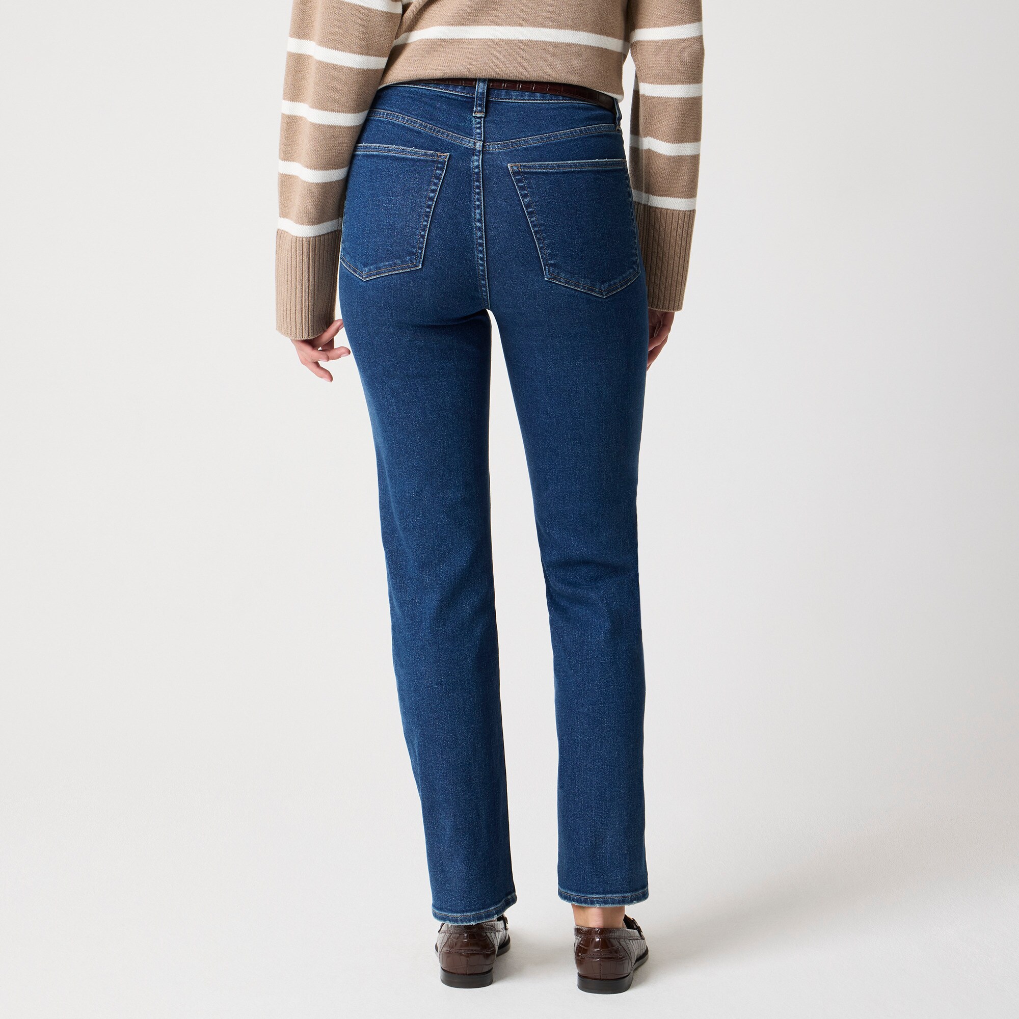 High-rise stovepipe jean in signature stretch+