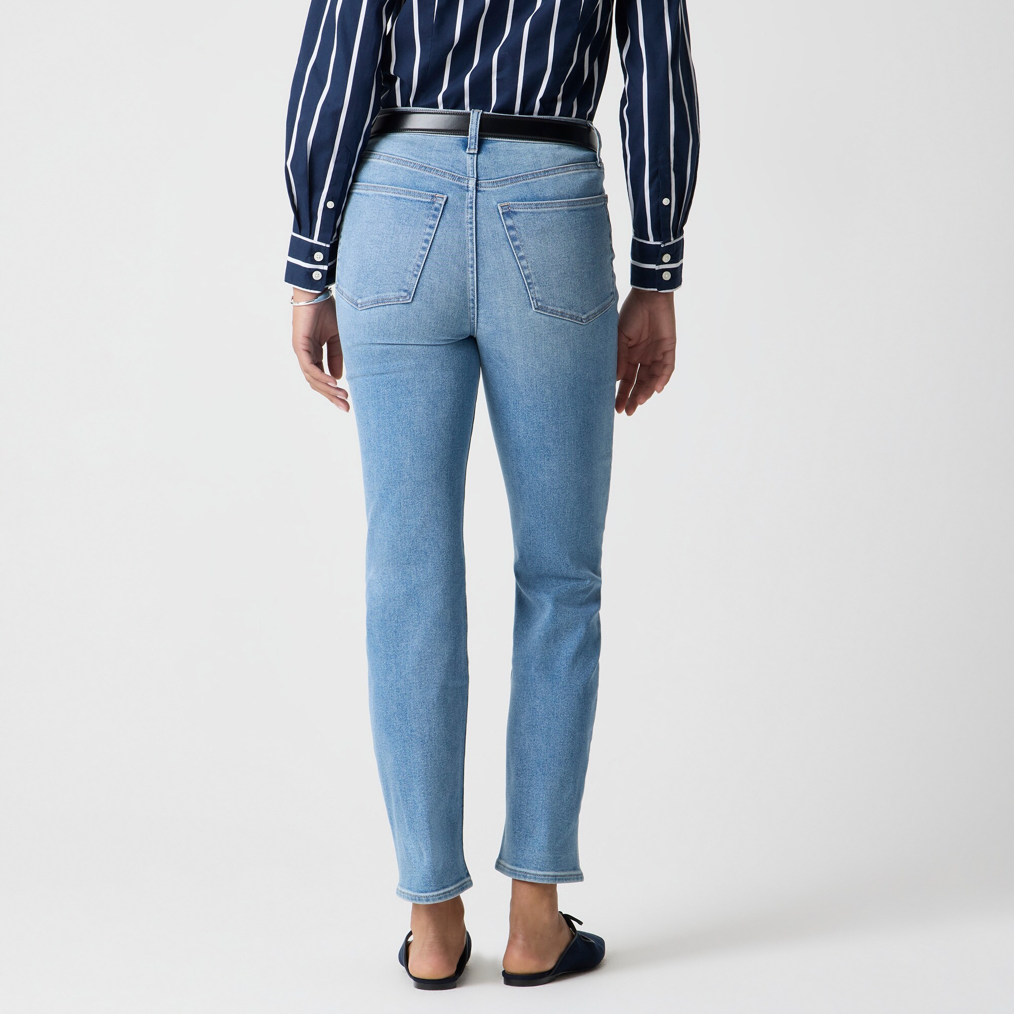 High-rise stovepipe jean in signature stretch+