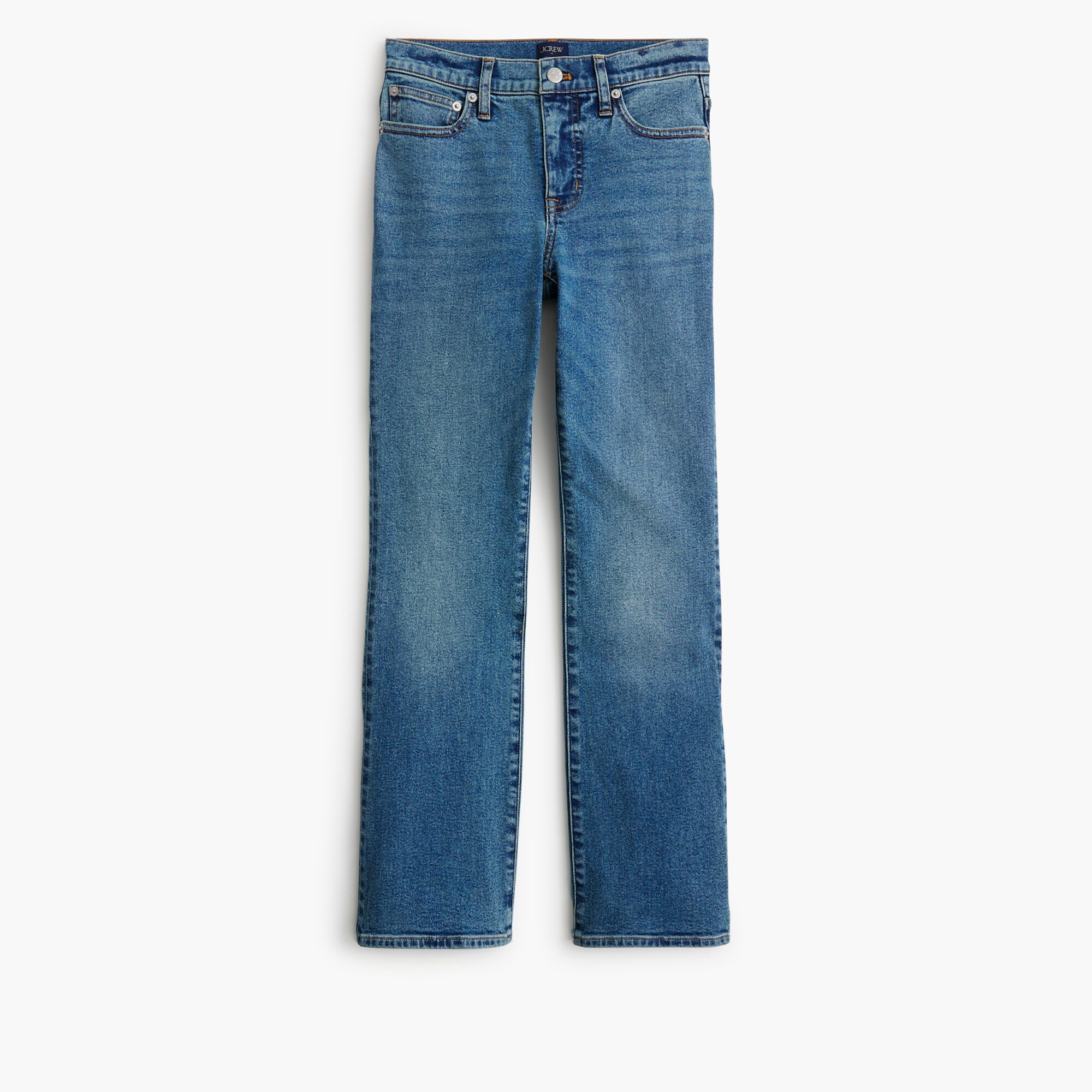 Mid-rise flare crop jean in all-day stretch