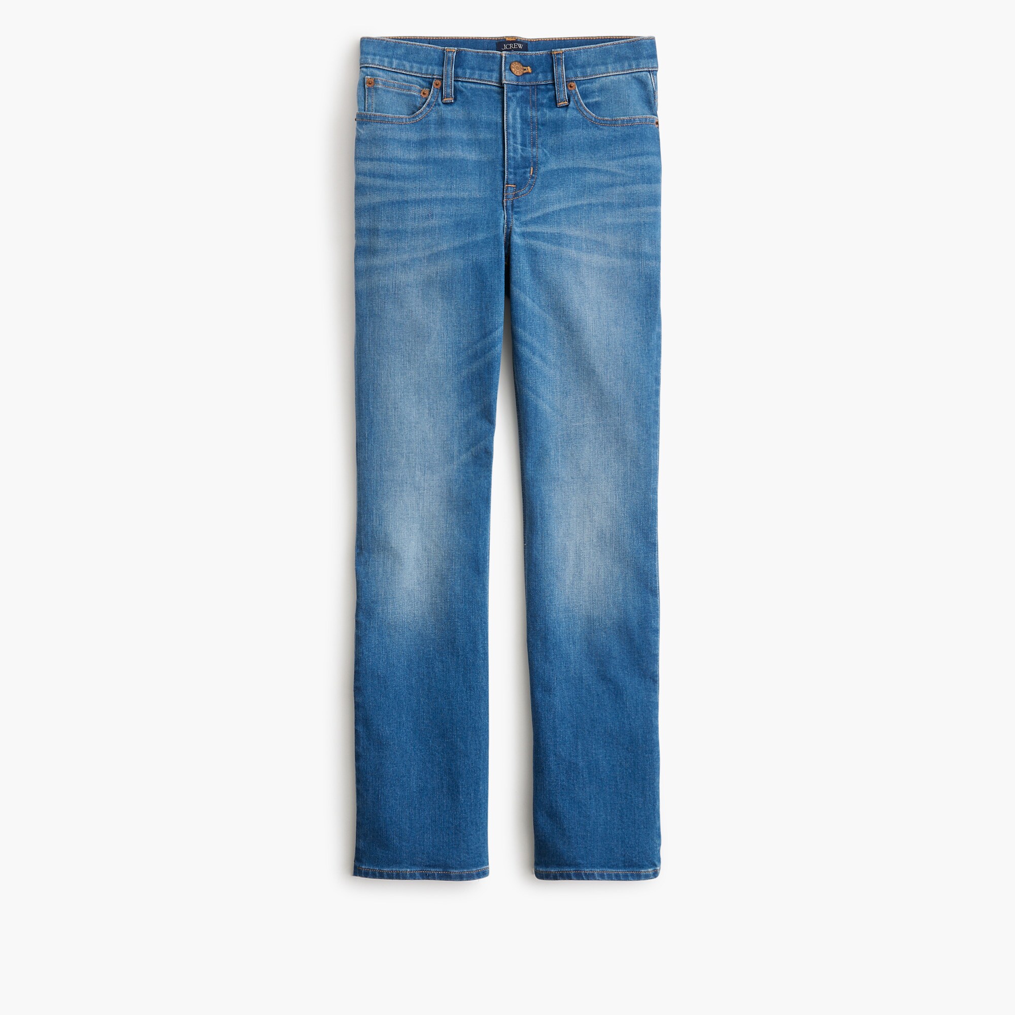 mid-rise flare crop jean in all-day stretch for women
