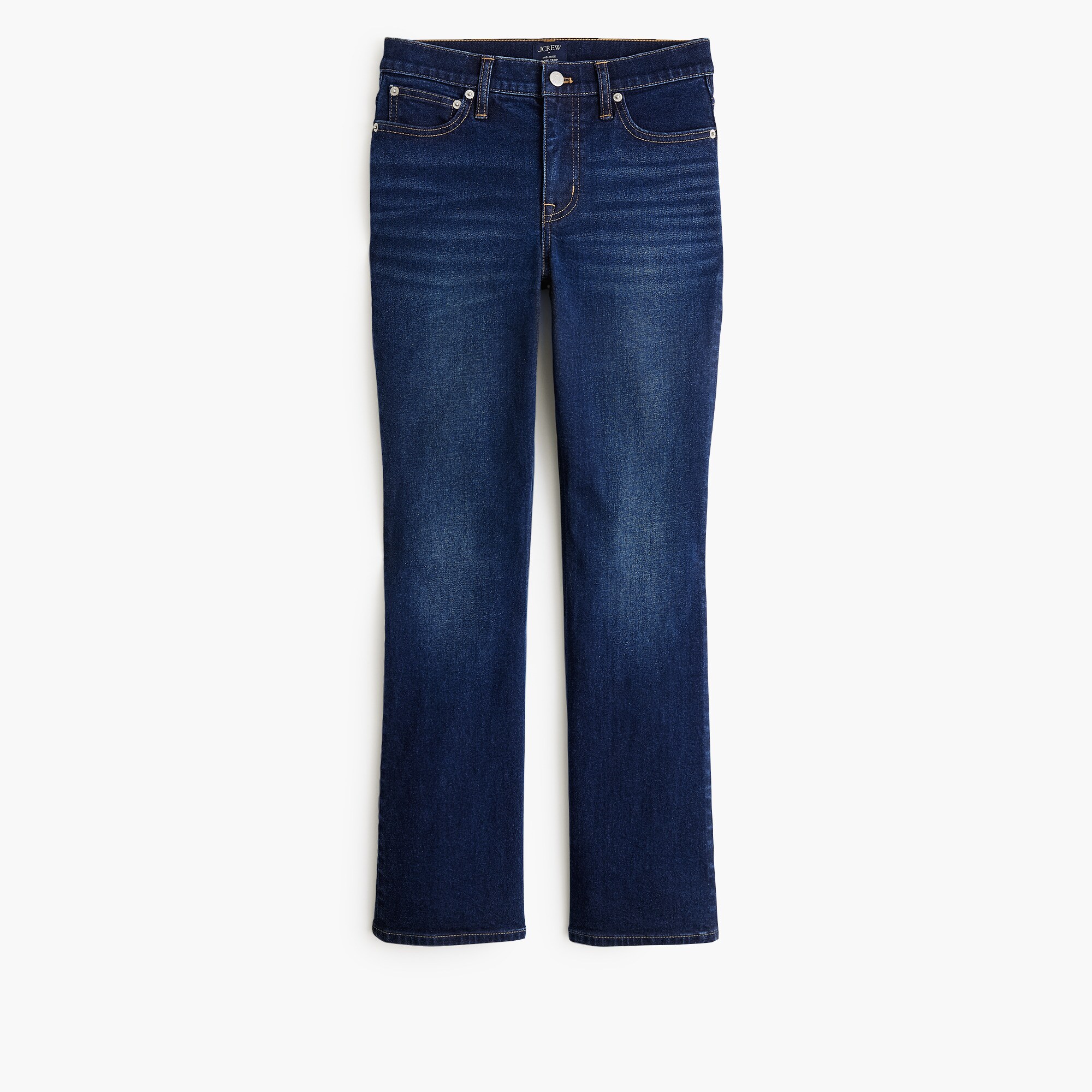 Mid-rise flare crop jean in all-day stretch