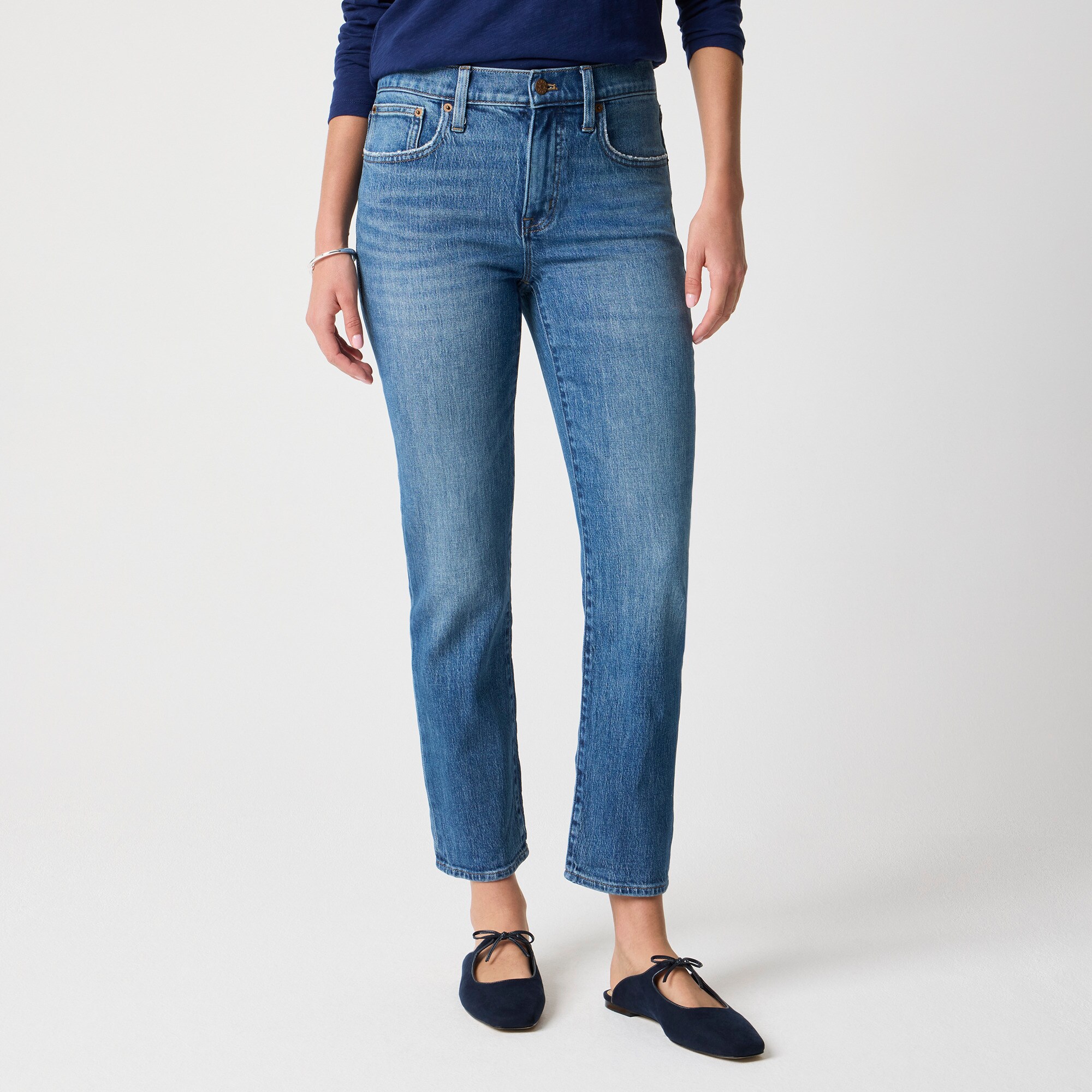 Petite slim boyfriend jean in all-day stretch