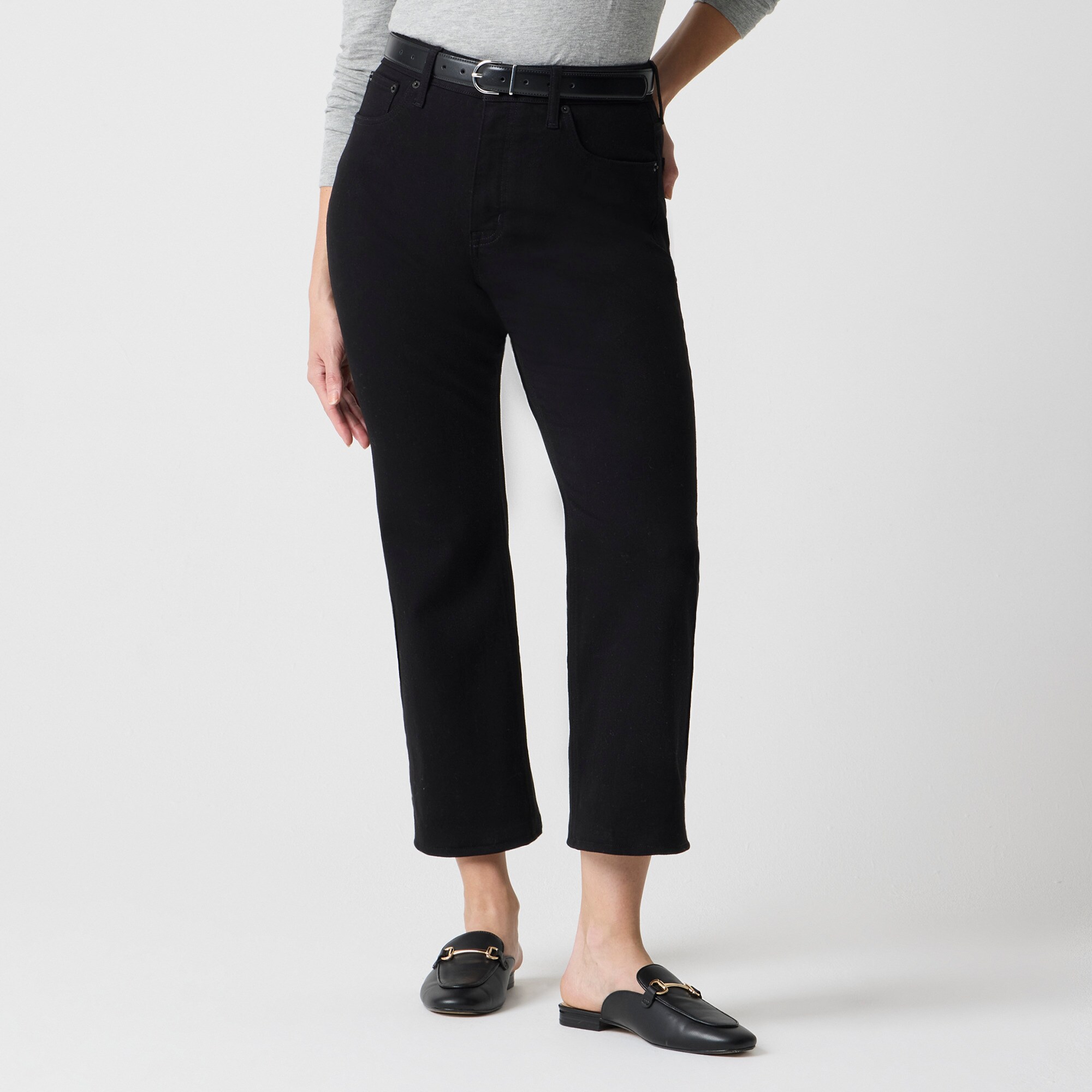 Curvy wide-leg cropped jean