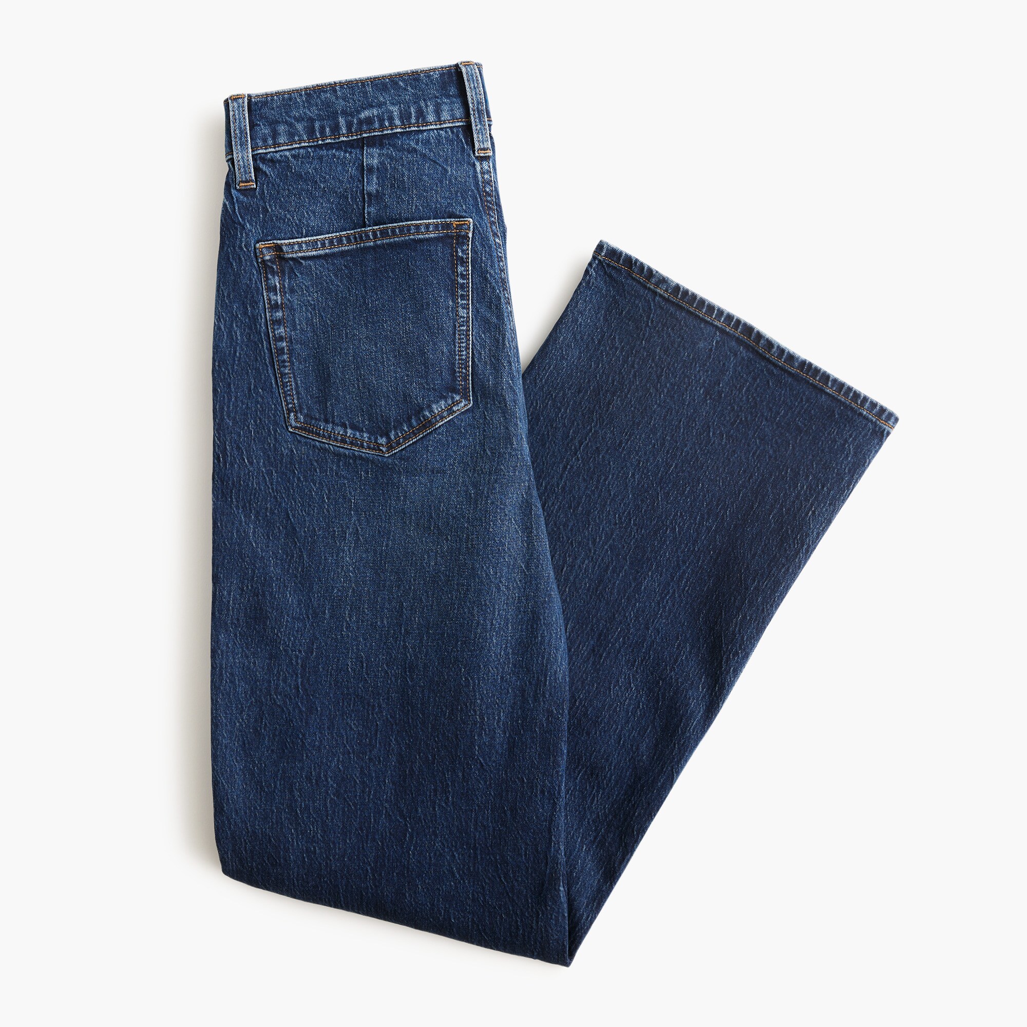 Slim wide-leg patch-pocket jean