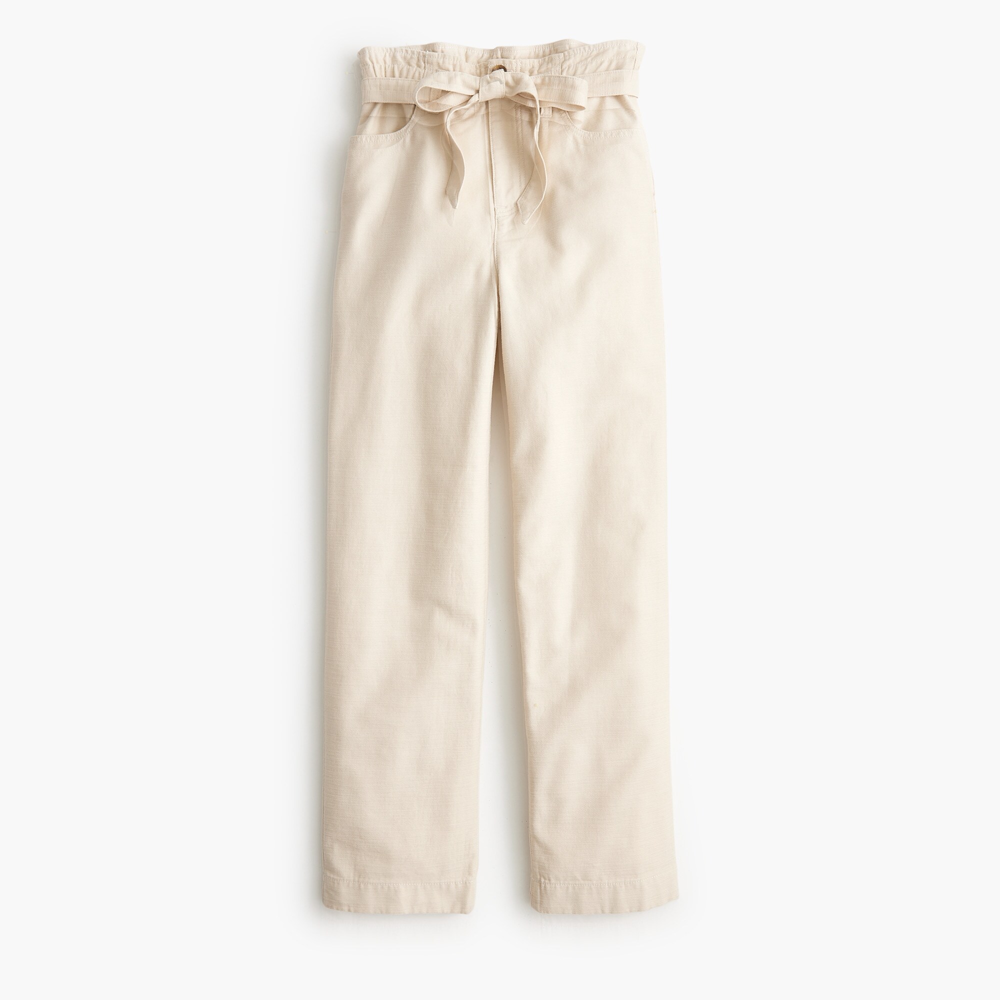 womens Twill paper-bag full-length pant