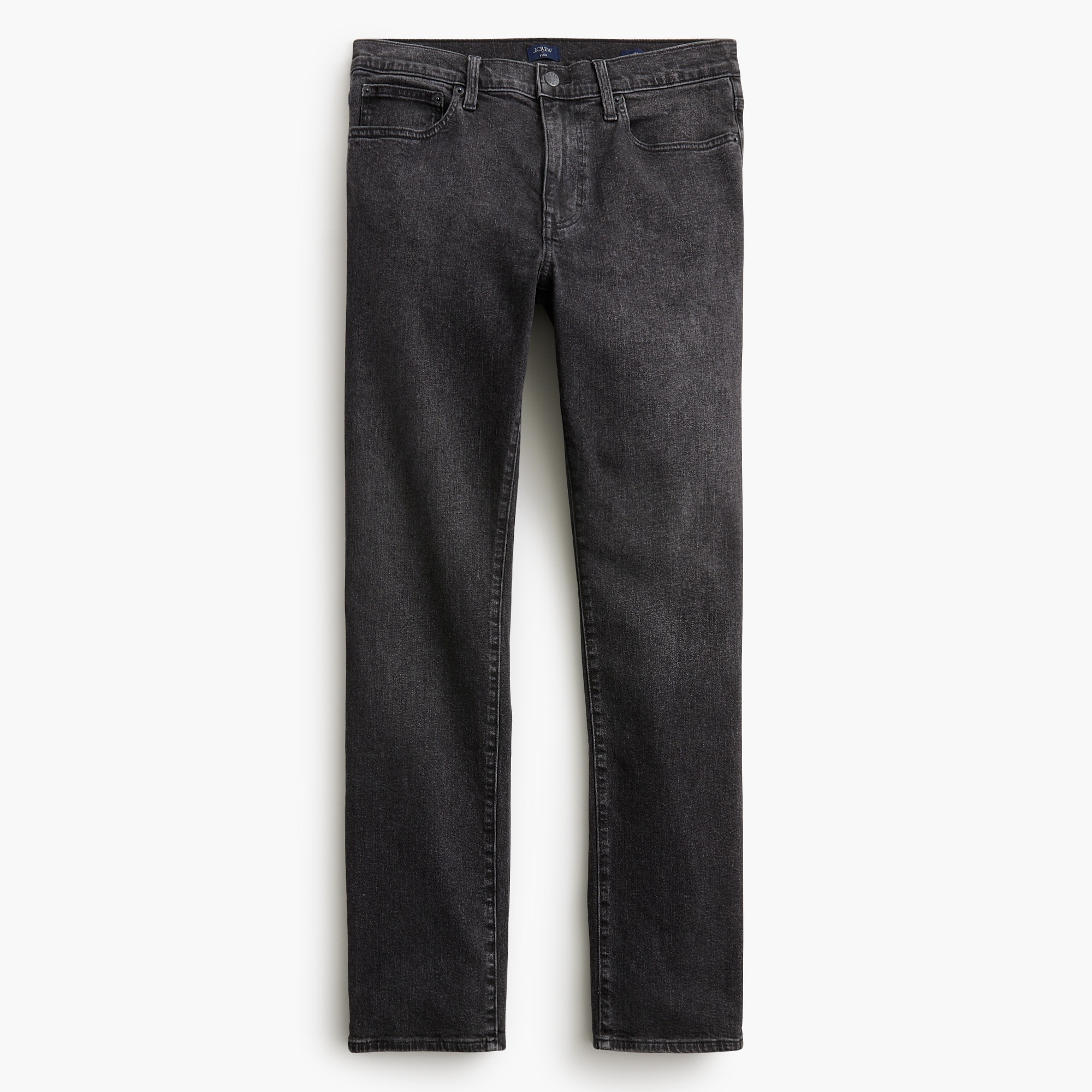 Straight-fit black jean in vintage stretch