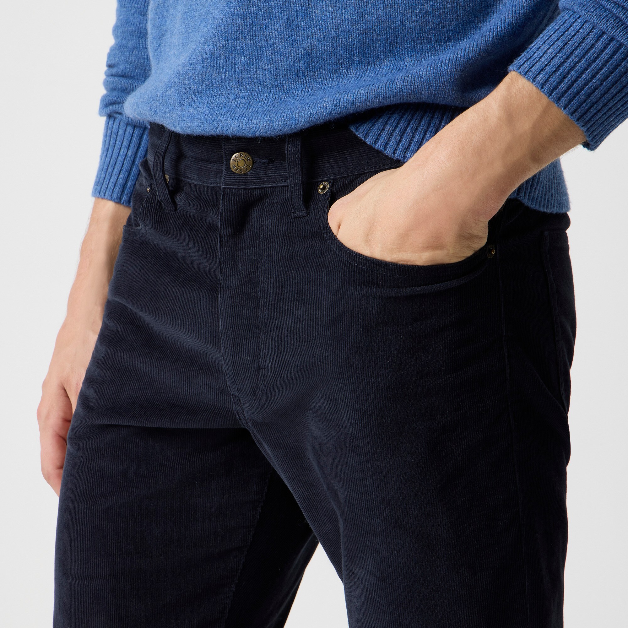 Straight-fit corduroy pant
