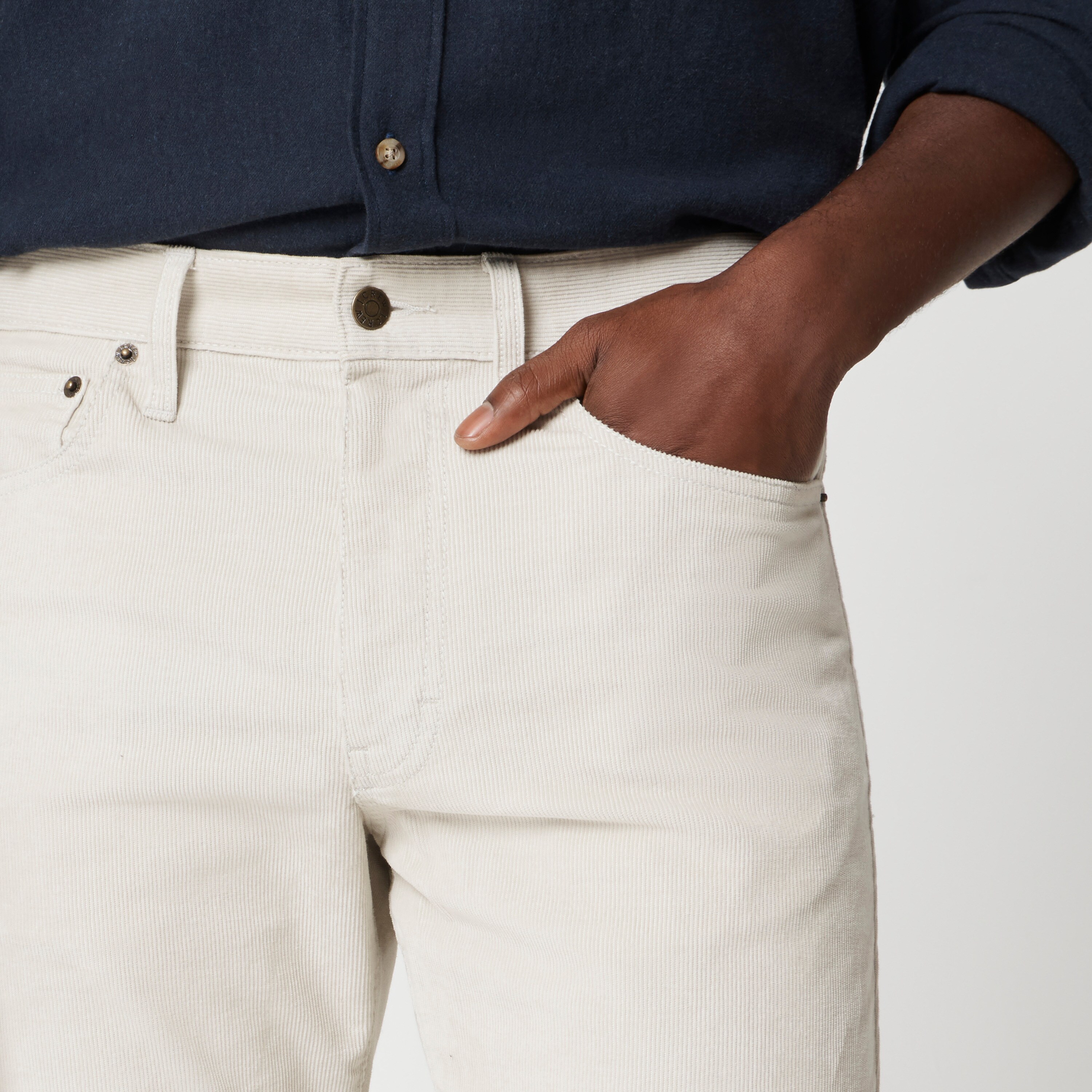 Straight-fit corduroy pant