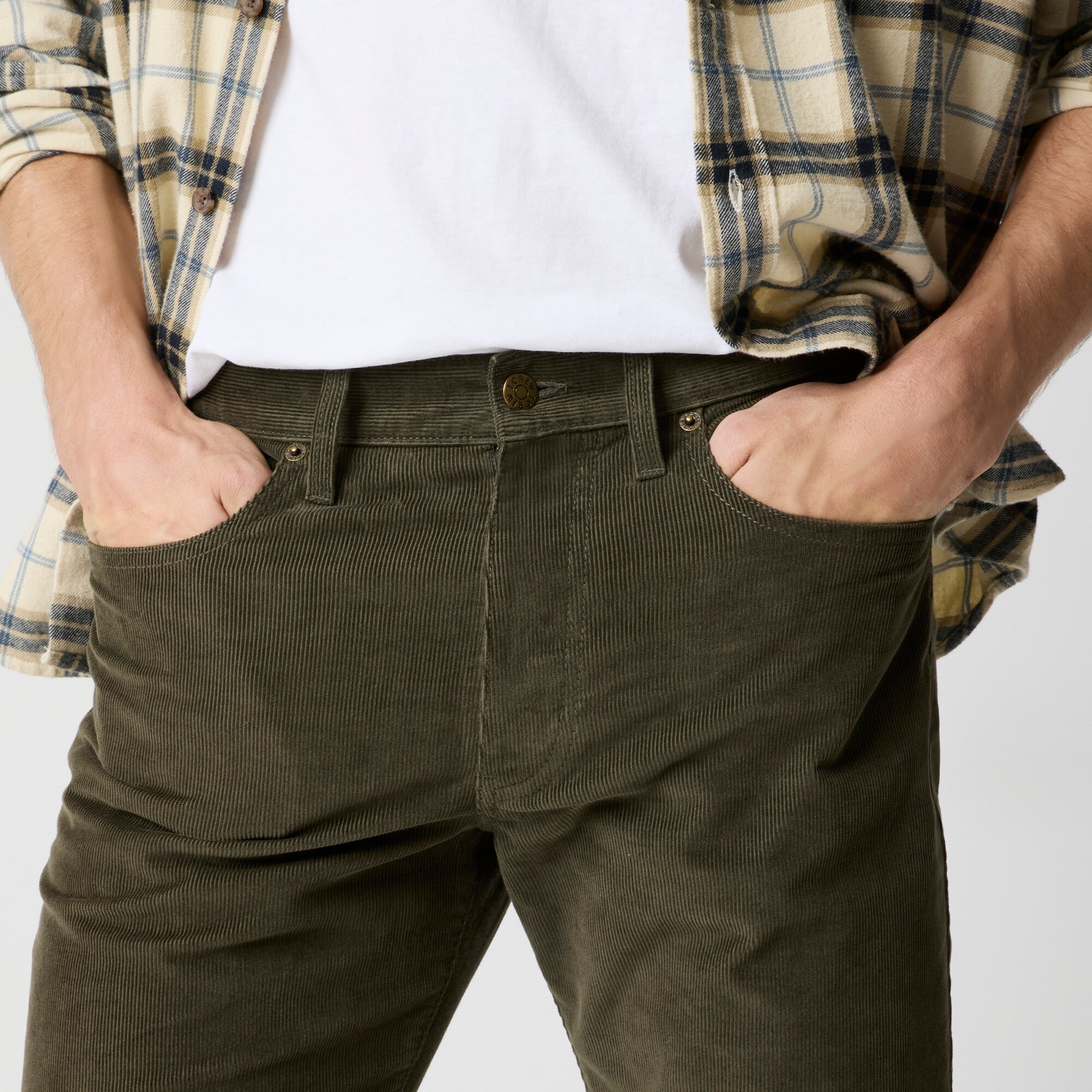 Straight-fit corduroy pant