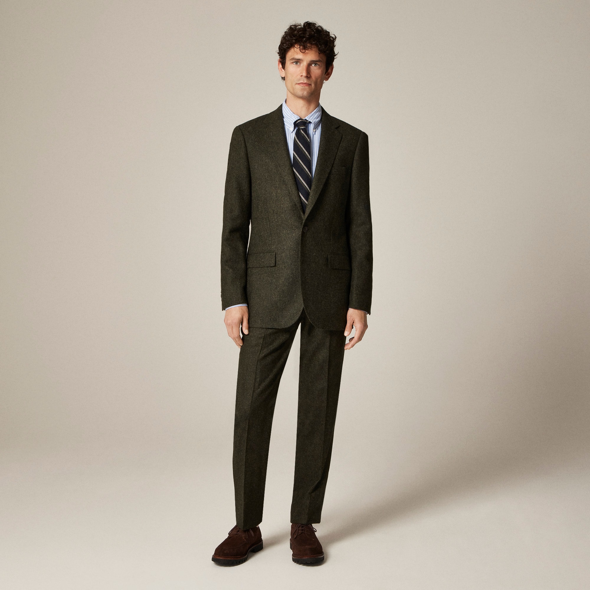  Ludlow Slim-fit suit jacket in English donegal wool tweed