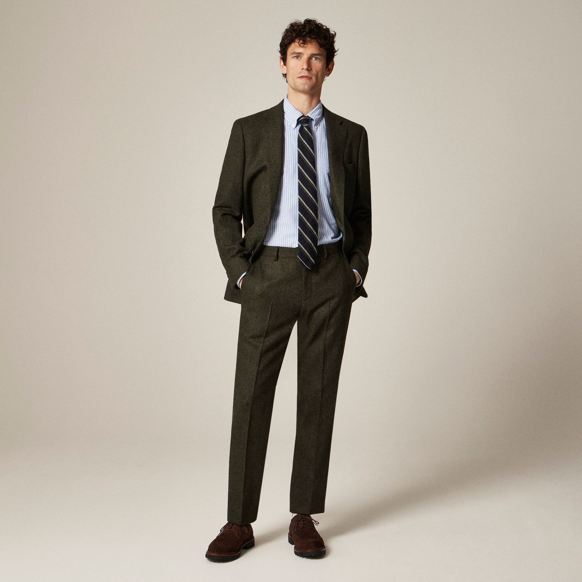 Ludlow Slim-fit suit pant in English donegal wool tweed