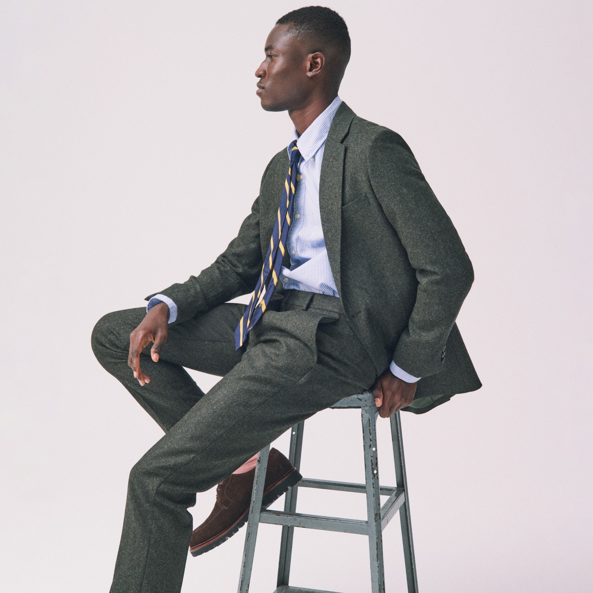 Ludlow Slim-fit suit pant in English donegal wool tweed